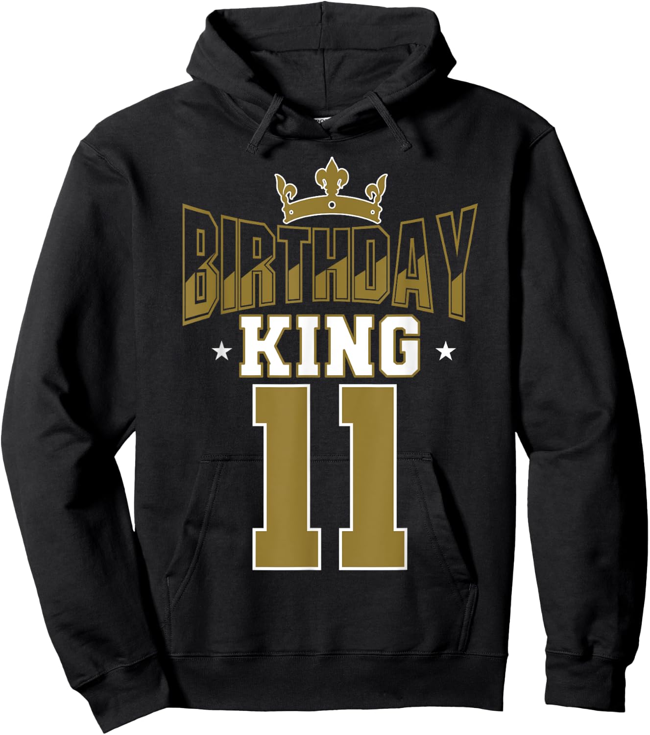 Birthday King 11 Bday Party Celebration 11th Royal Theme Hoodie - Hoodie | Black