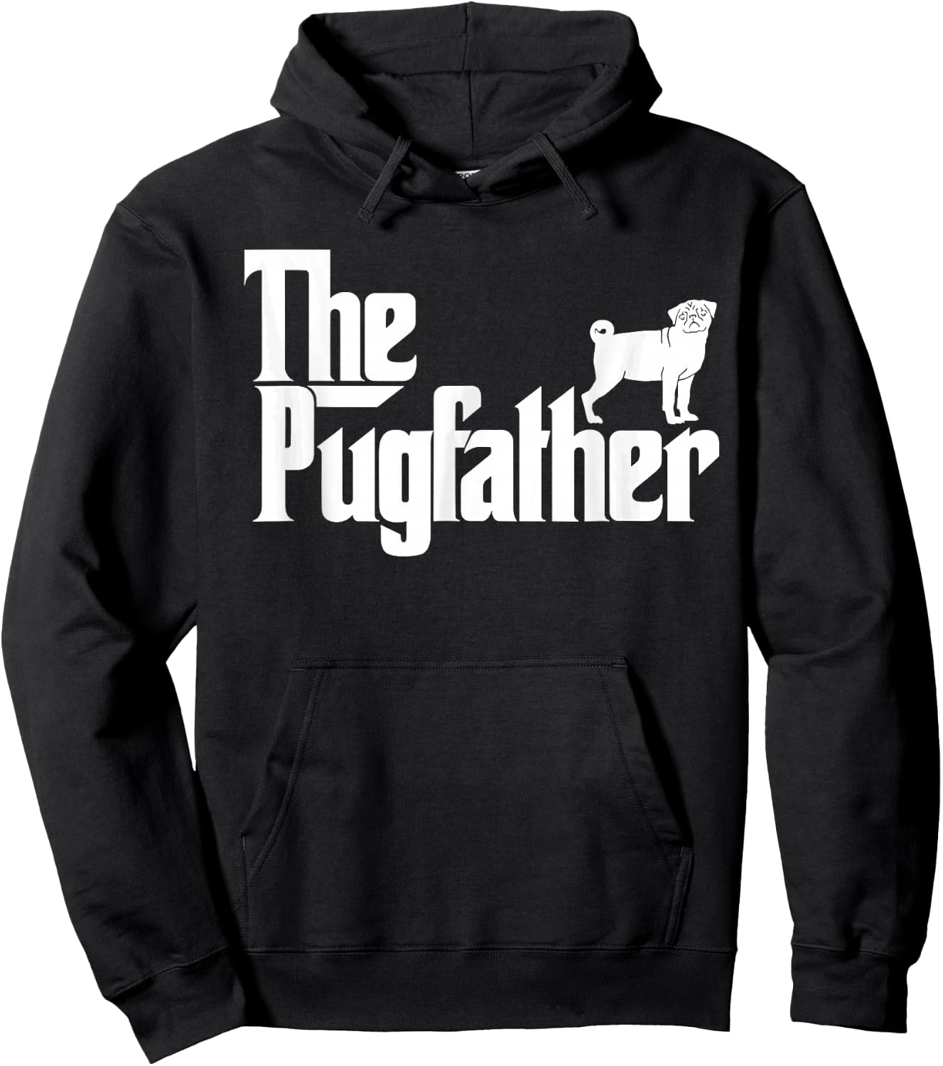 Funny Pug Owner The Pugfather Pug Father Pug Lover Hoodie - Hoodie | Black