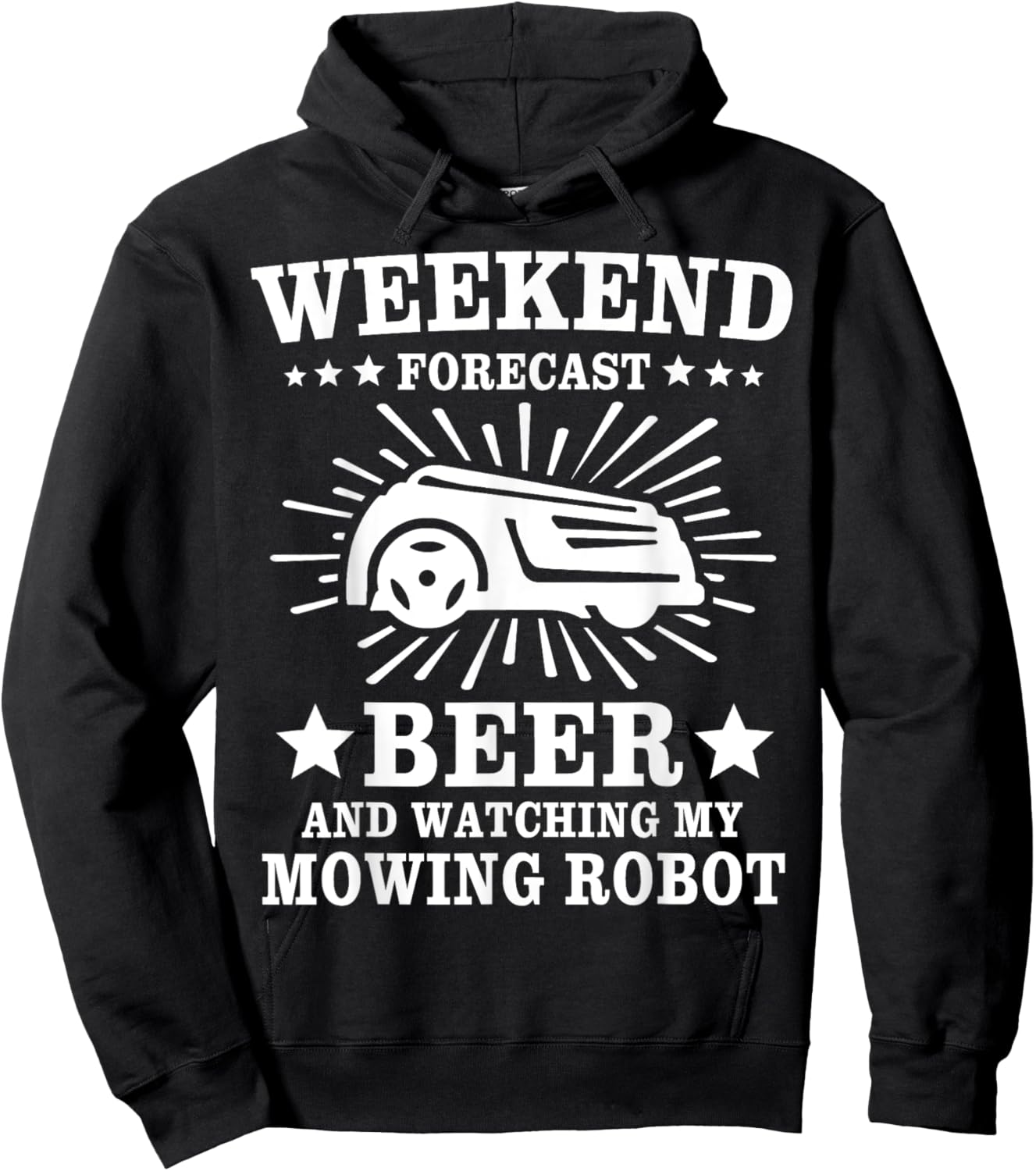 Mowing Robot Lawn Mower Hoodie - Hoodie | Black