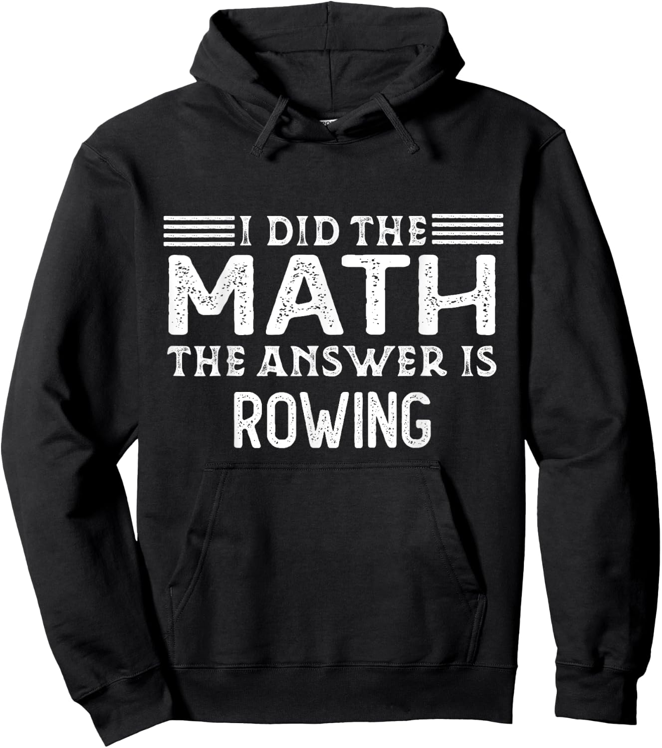 The Answer Is Rowing Funny Math Teacher Student Hoodie - Hoodie | Black
