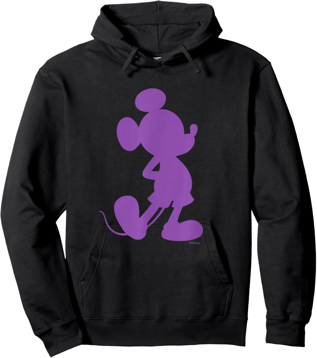 Disney Mickey Mouse Pride Classic Pose Purple Icon Fill Hoodie - Hoodie | Black