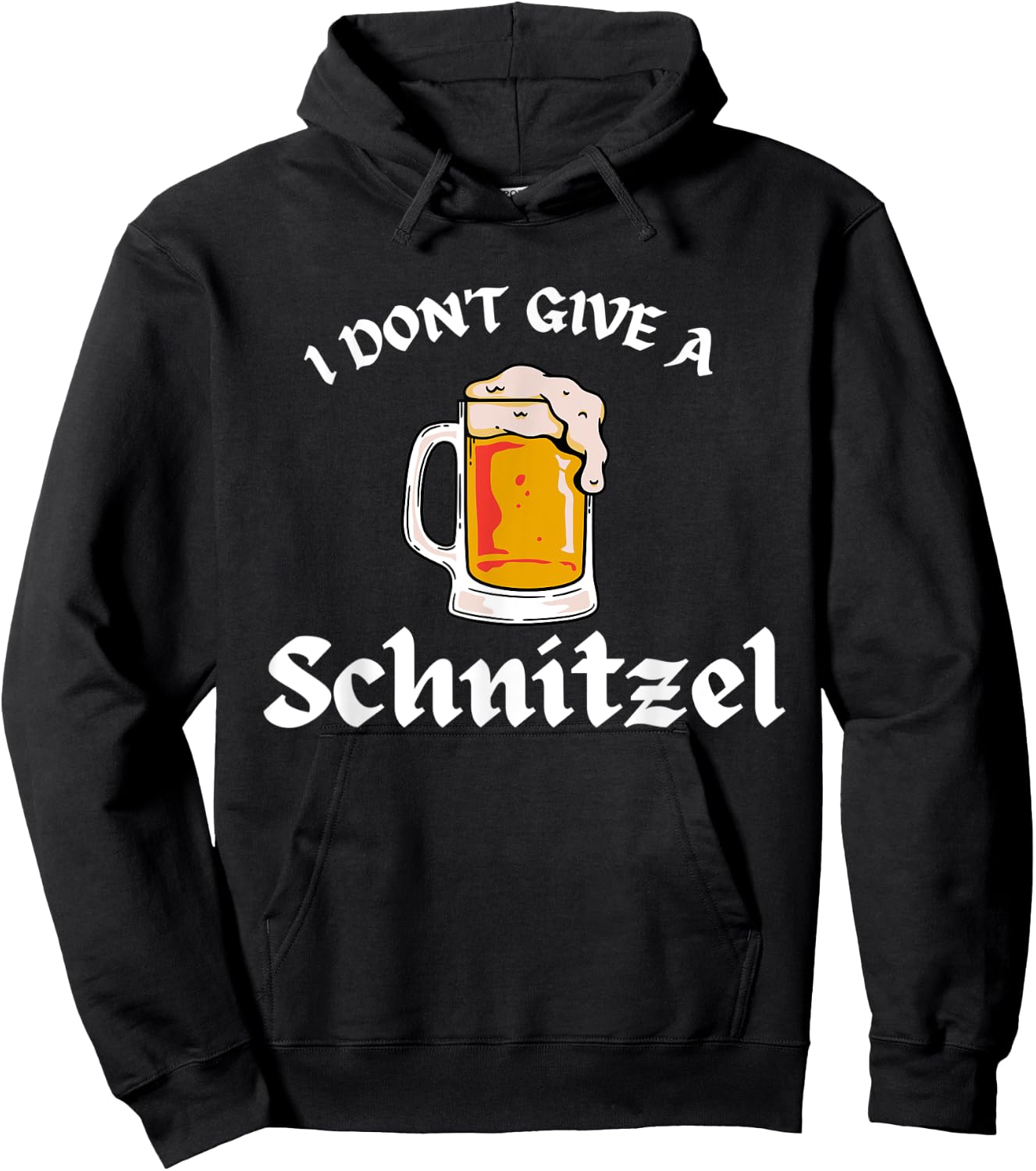 I Don't Give a Schnitzel Oktoberfest Beer Festival German Hoodie - Hoodie | Black