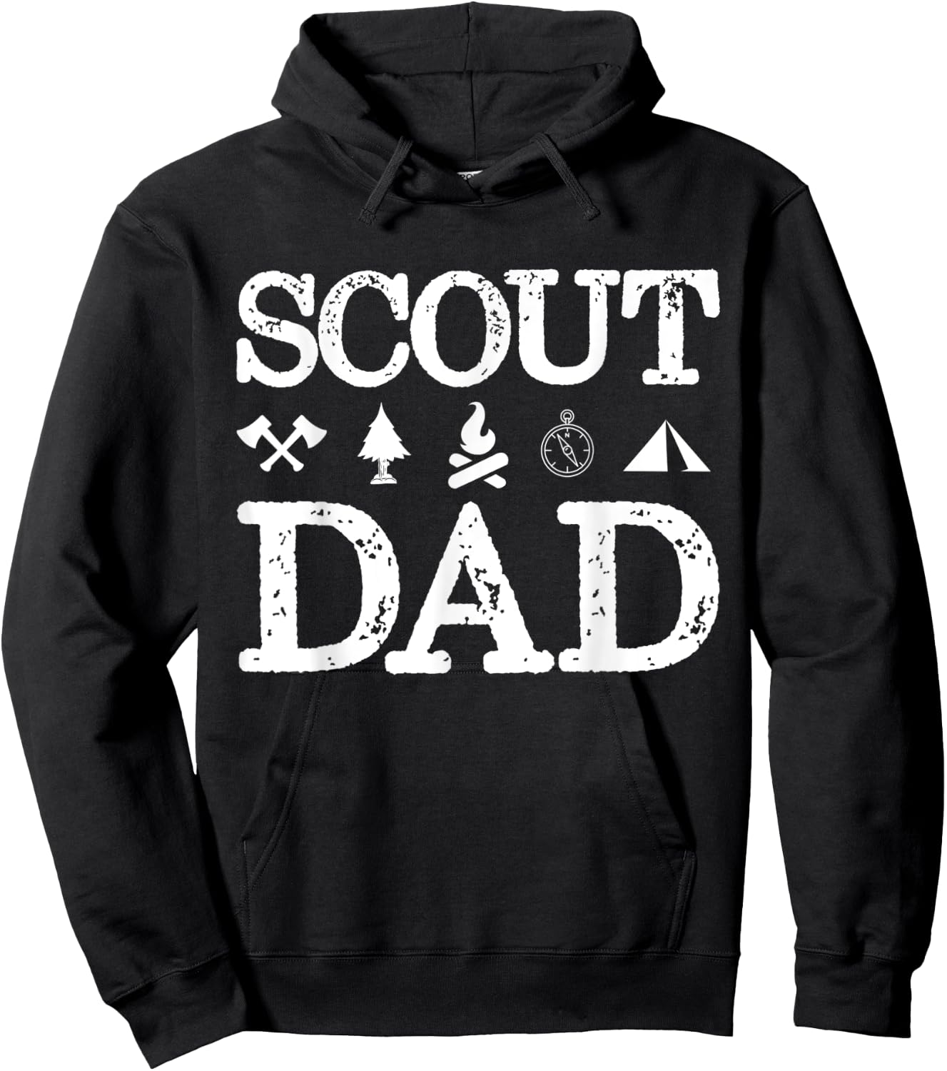 Scout Dad Scouting Troop Supporter Camping Scouting Dad Hoodie - Hoodie | Black