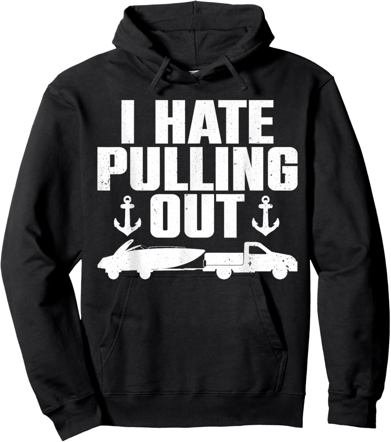 Funny Boat Design Women Boating Boat Trailer Captain Hoodie - Hoodie | Black