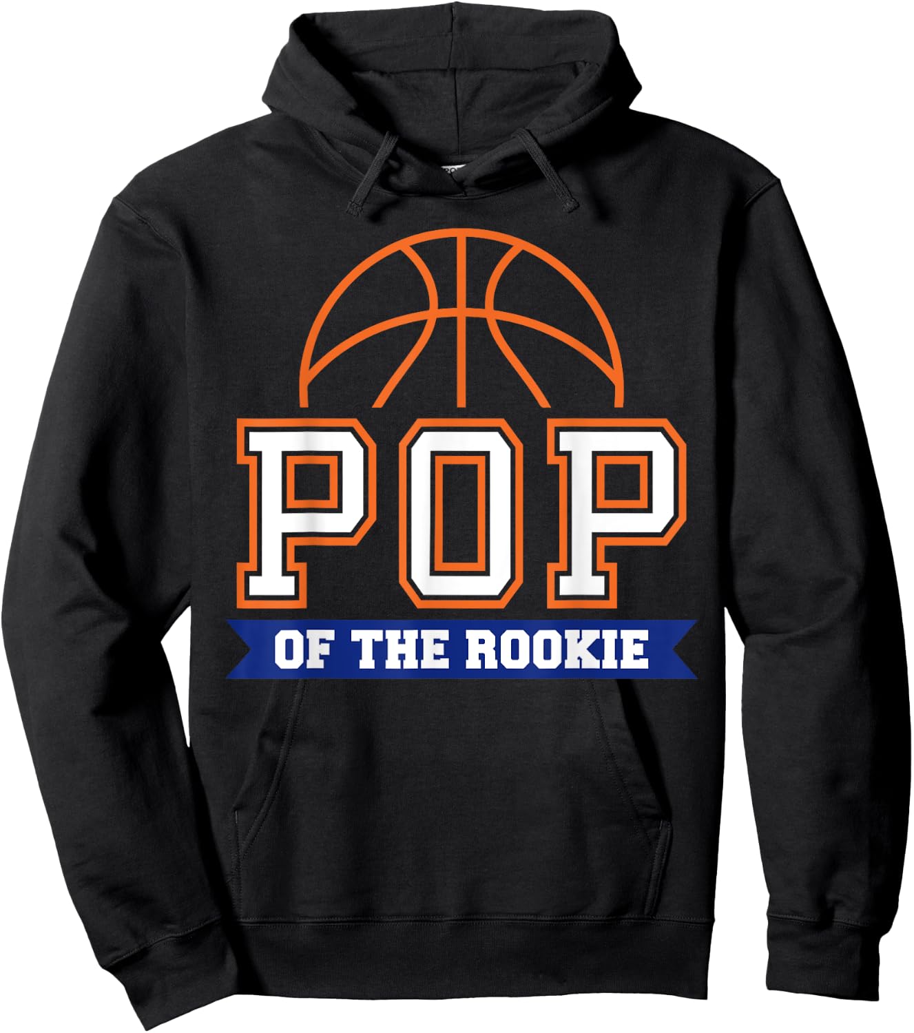 POP of Rookie 1st Birthday Basketball Theme Matching Party Hoodie - Hoodie | Black