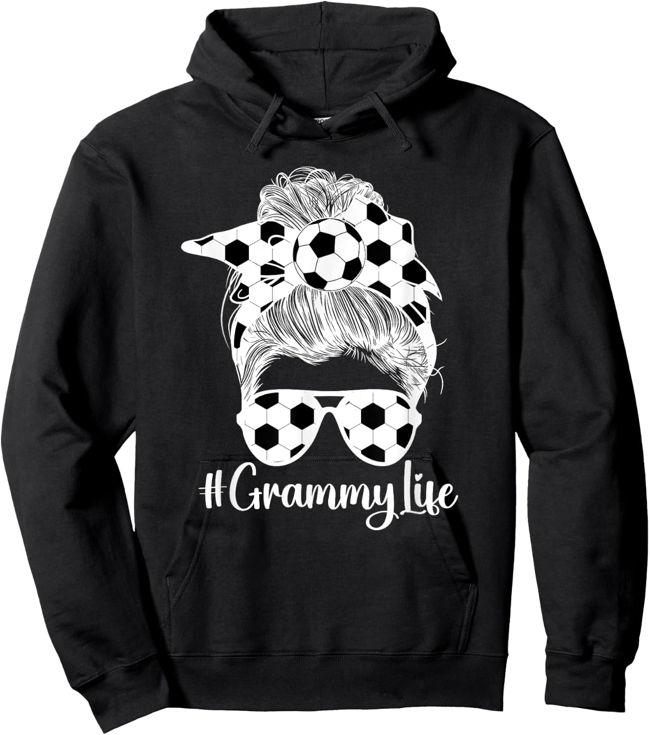 Grammy Life Soccer Grammy Of A Soccer Player Grammy Hoodie - Hoodie | Black