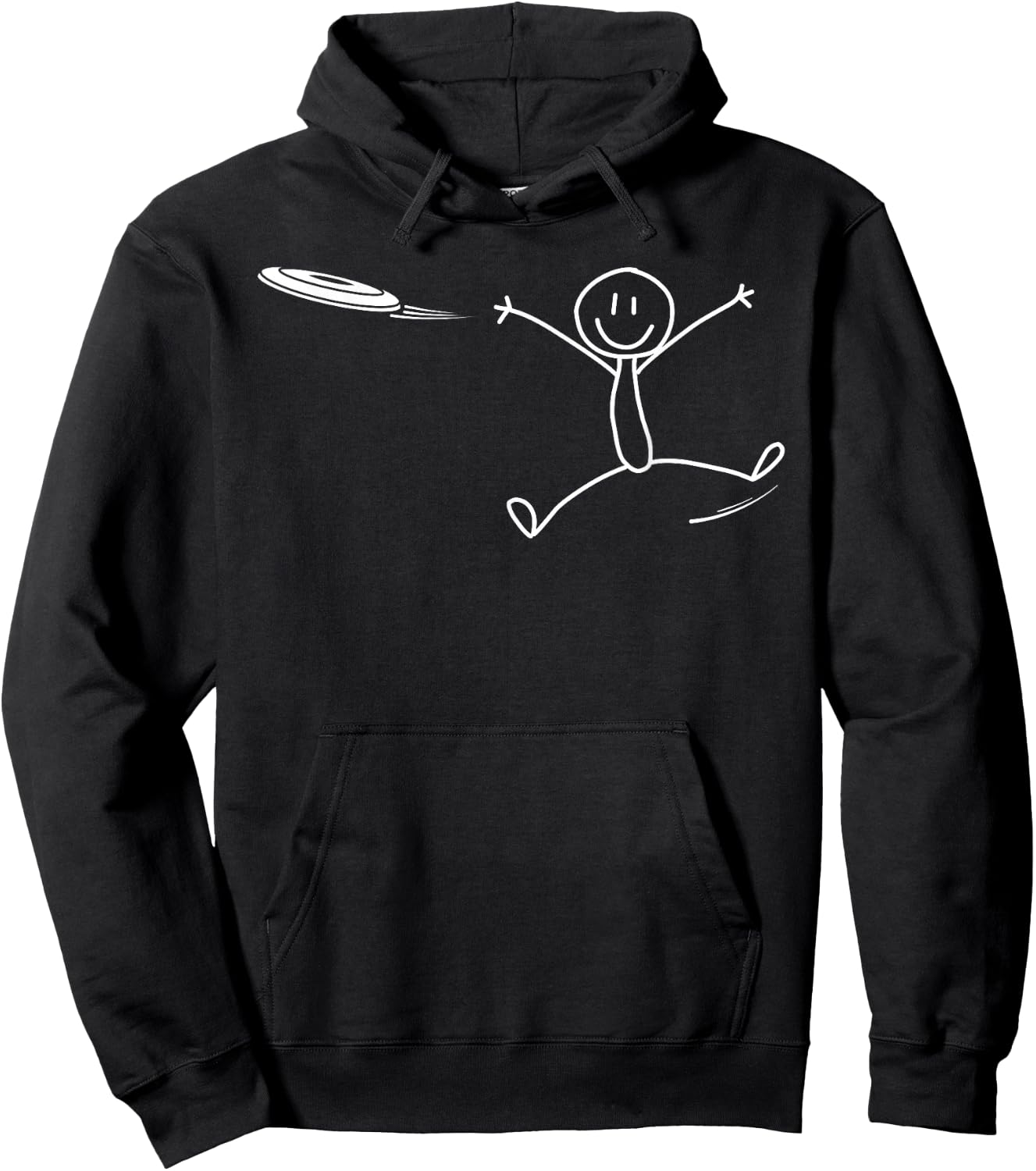 Frisbee Stickman Disc Golf Funny Ultimate Frisbee Game Hoodie - Hoodie | Black