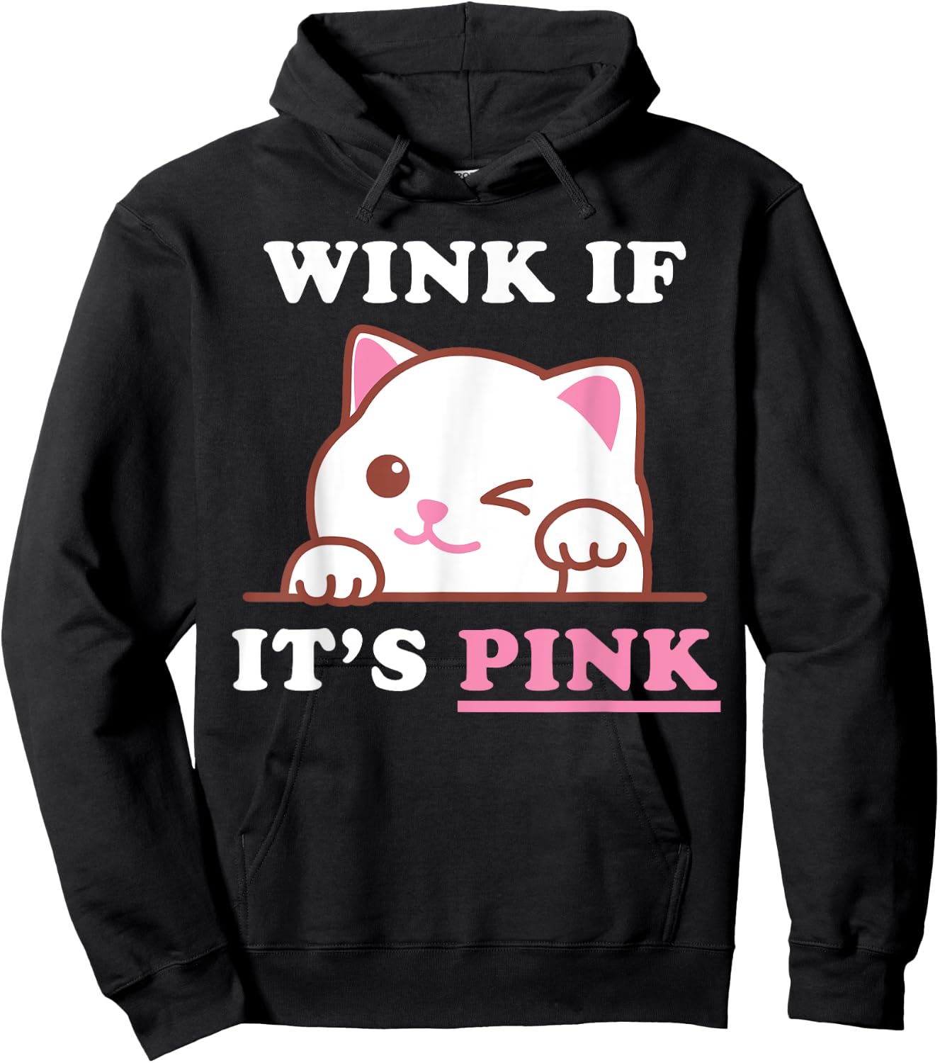 Funny Adult Humor Cute Cat Cool Pink Shocker Dirty Sex Quote Hoodie - Hoodie | Black