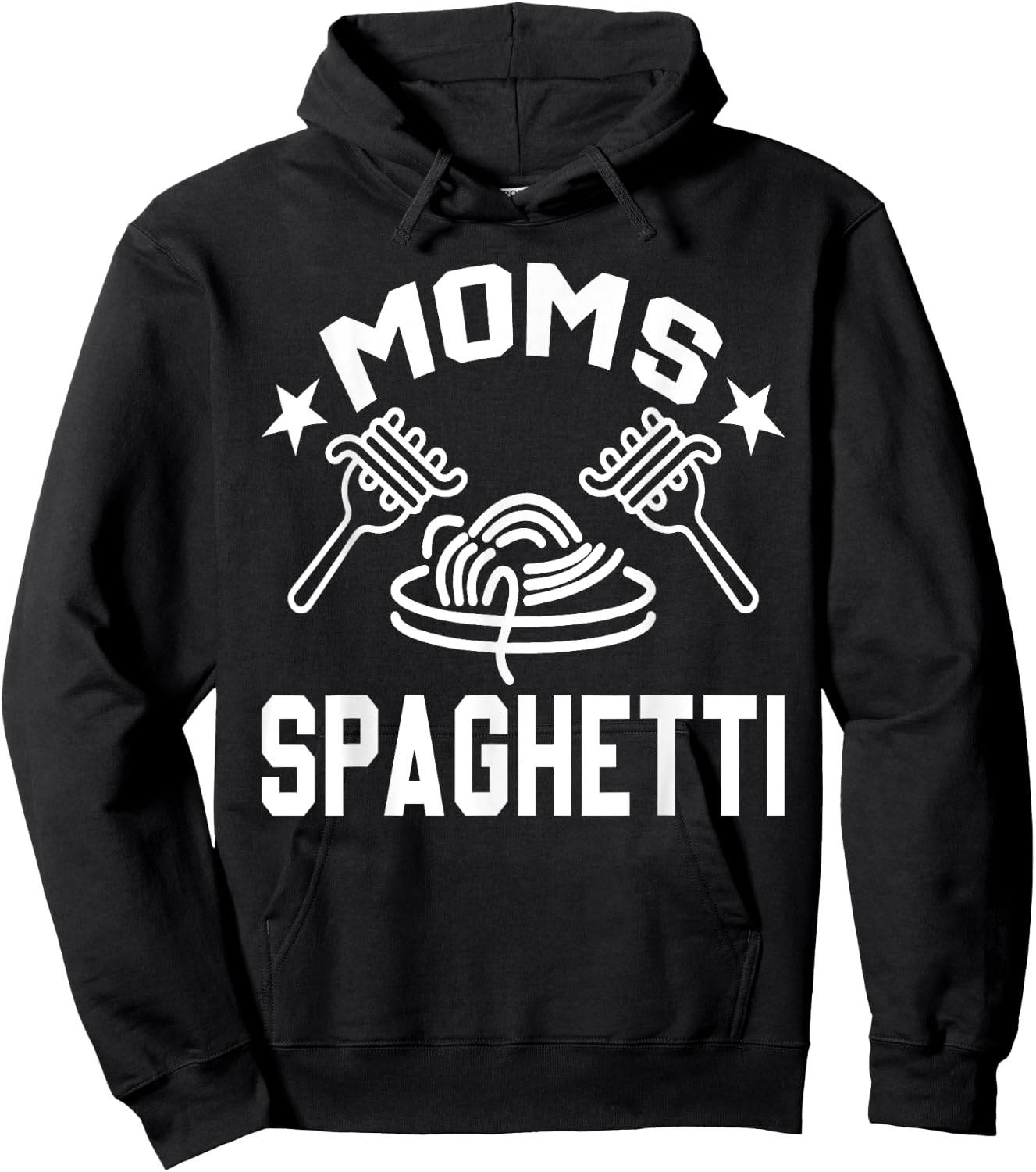 Mom's Spaghetti, Mother's Love To Pasta Lovers Women Hoodie - Hoodie | Black