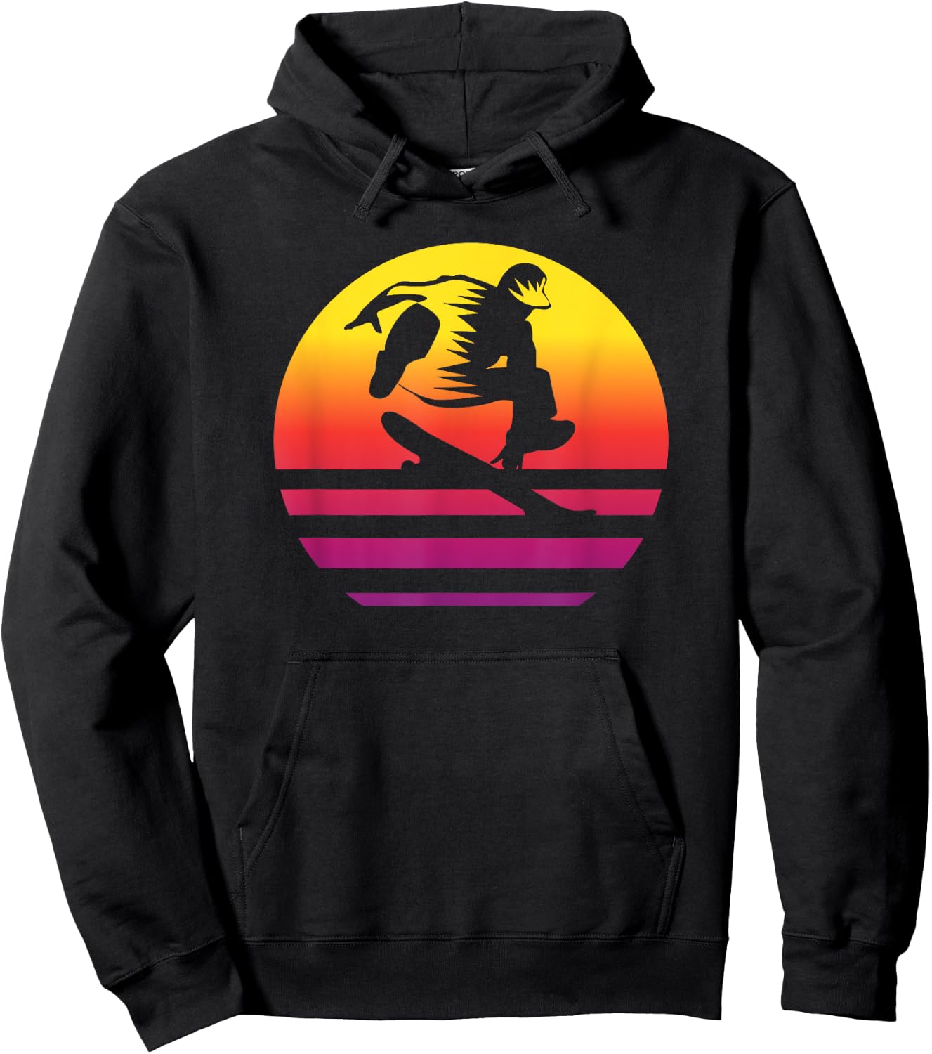 Skateboarding Retro Style Vintage Hoodie - Hoodie | Black