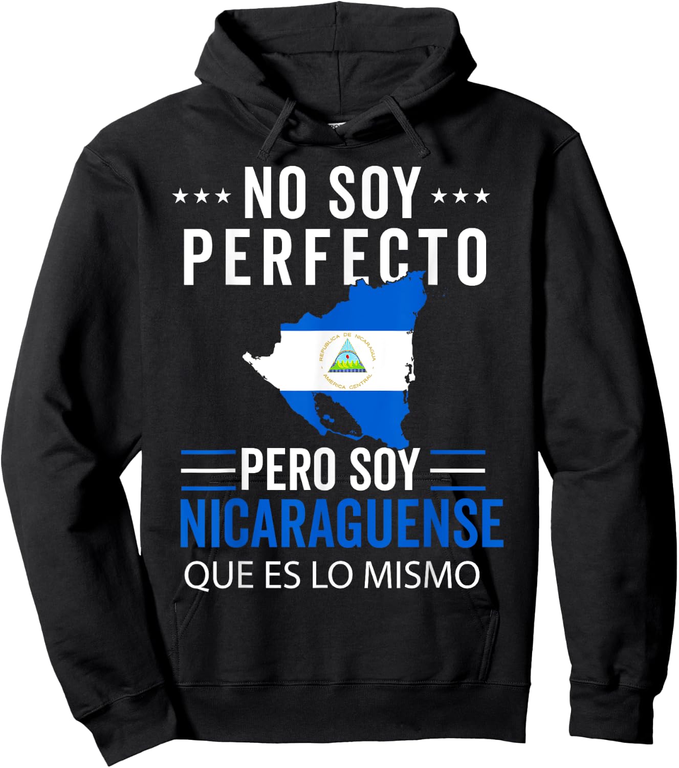 Nicaragua Flag Camiseta Nicaraguan Nicoya Men Hombre Nica Hoodie - Hoodie | Black