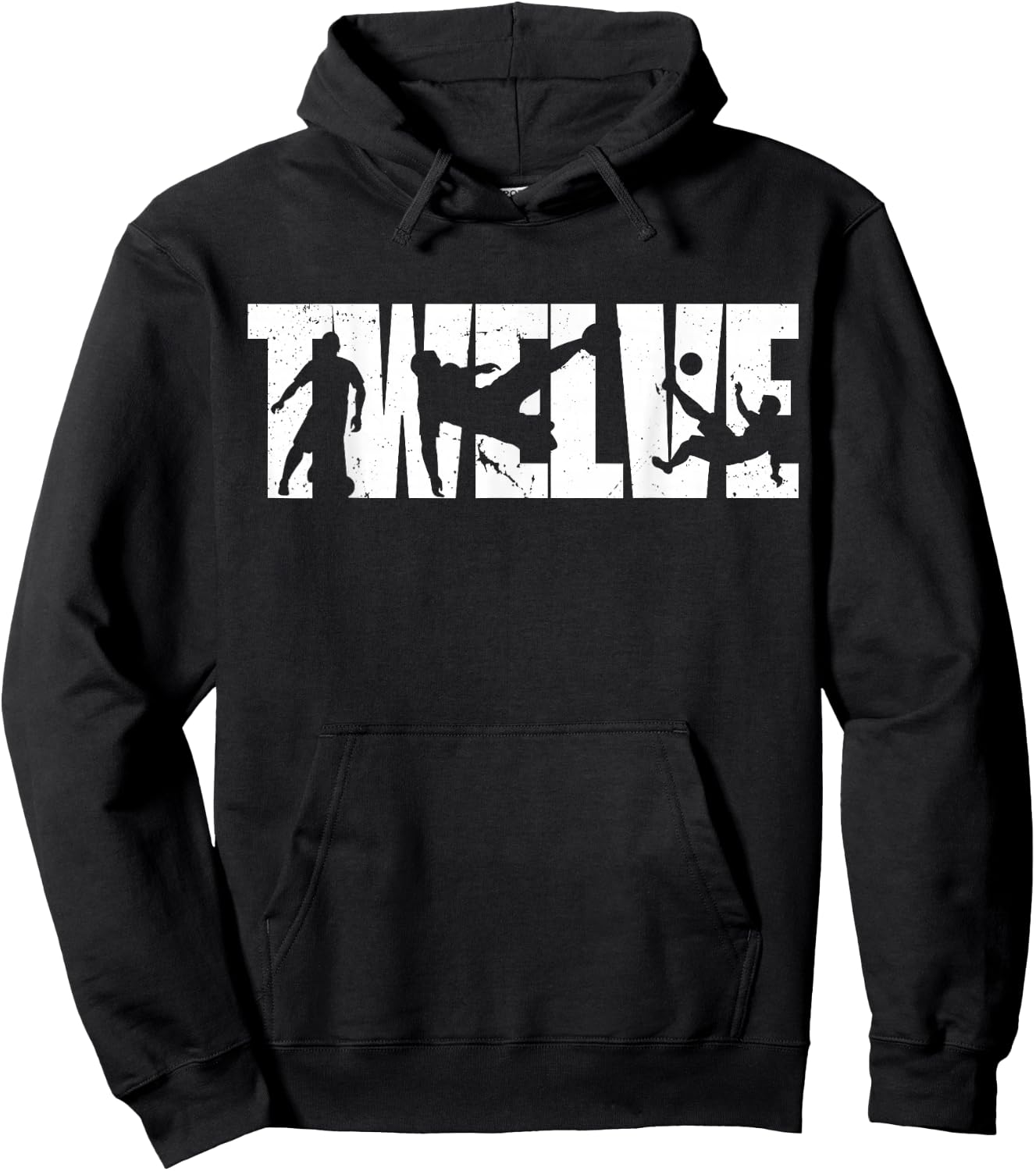 12th Birthday Retro Soccer 12 Years Old Boy Girl Hoodie - Hoodie | Black