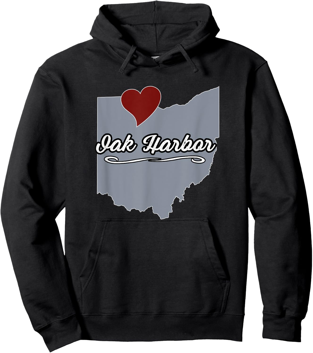 Oak Harbor - Ohio | OH City State USA - Cute Souvenir Hoodie - Hoodie | Black