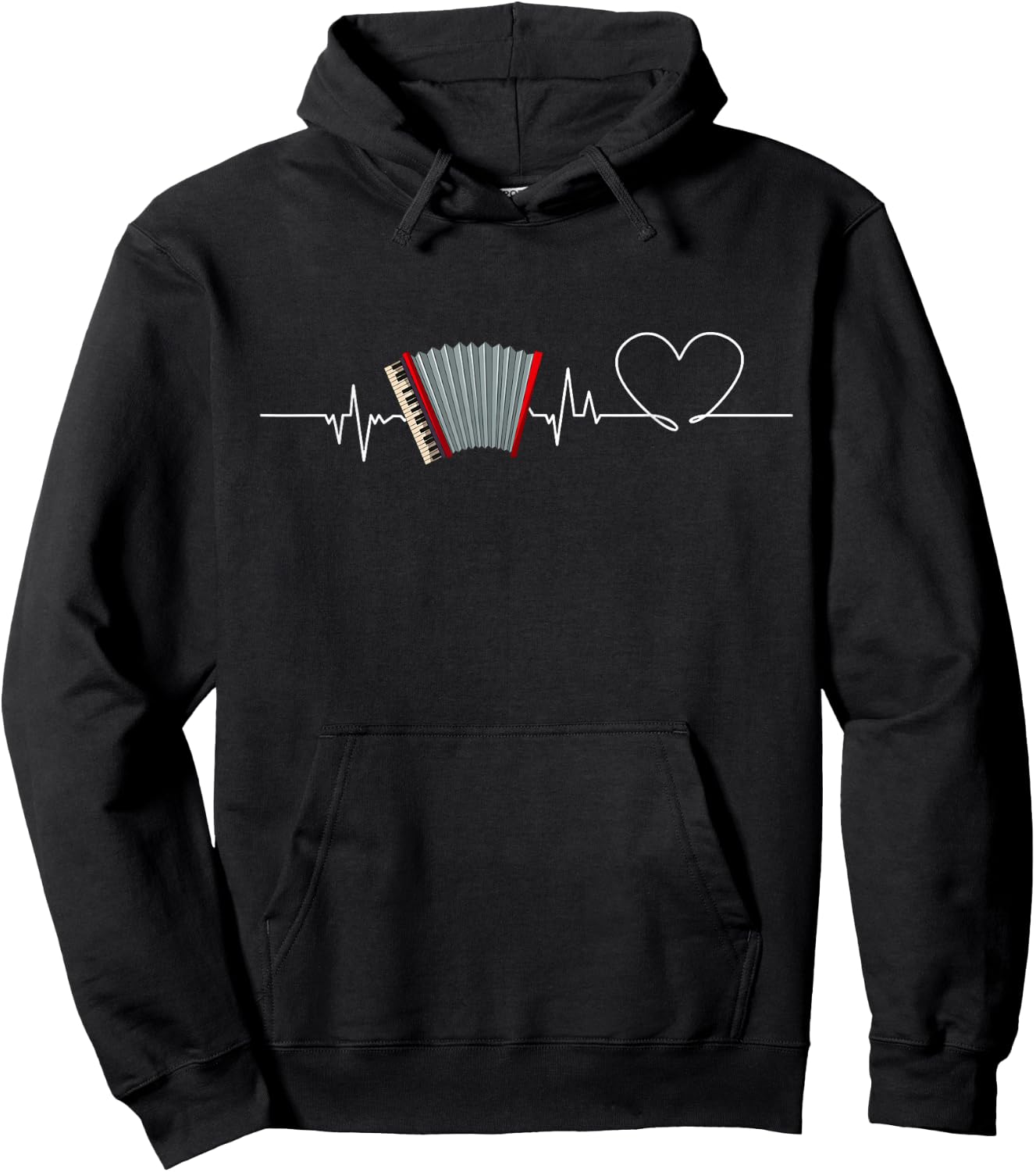 Love Accordion women Shirt Accordion Lovers kids and girls Hoodie - Hoodie | Black