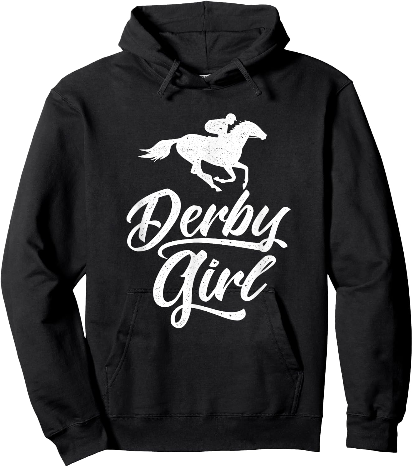Funny Derby Day, Derby Girl, Kentucky horse racing, women Hoodie - Hoodie | Black