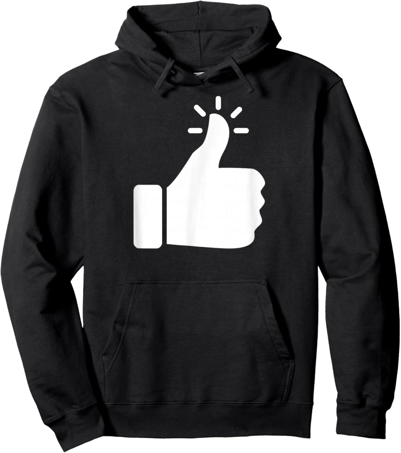 Likeable Thumbs Up Clothing | Funny & Cute Like Button Hoodie - Hoodie | Black