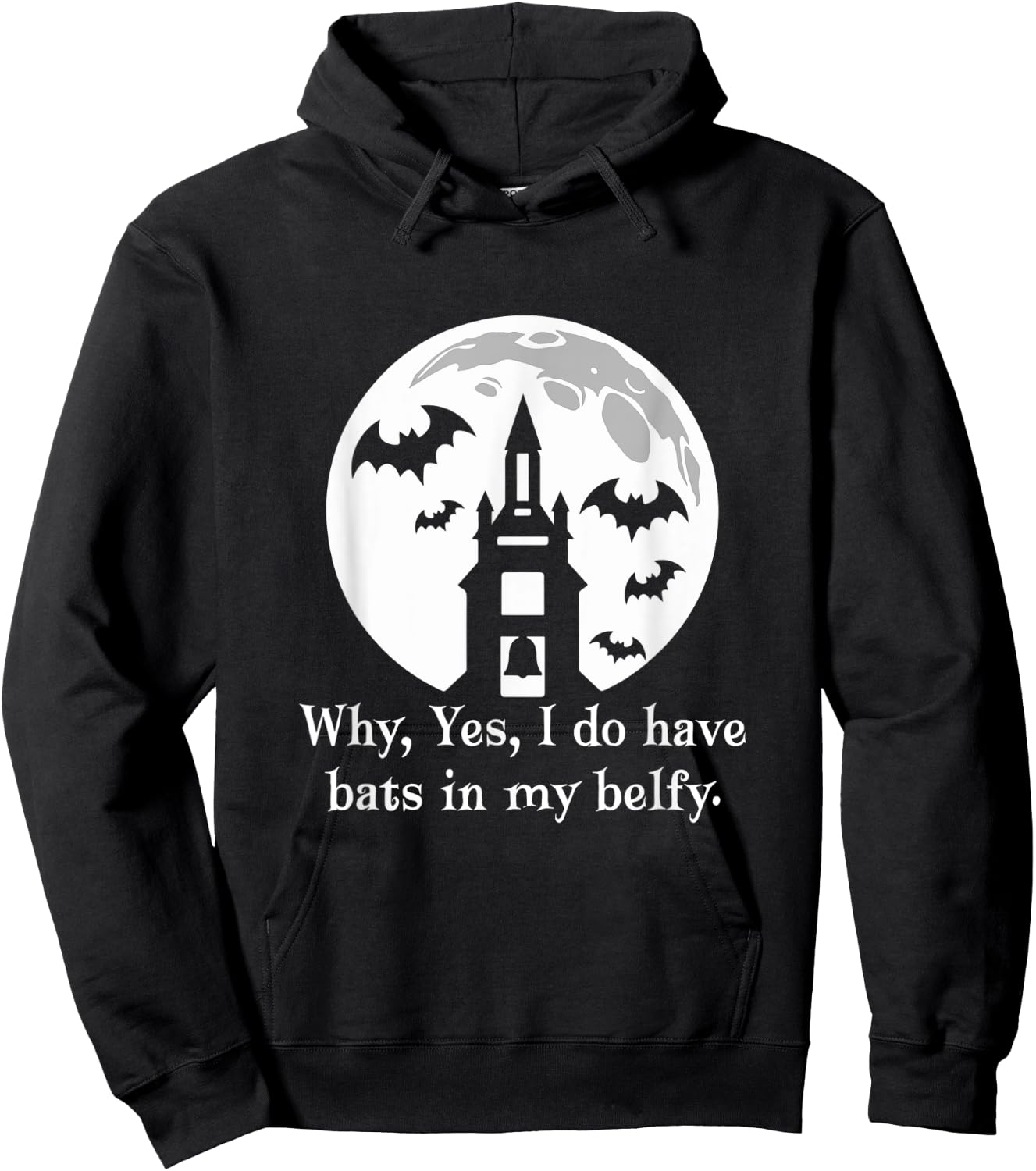 Funny Bats In My Belfry Halloween Costume Funny Hoodie - Hoodie | Black