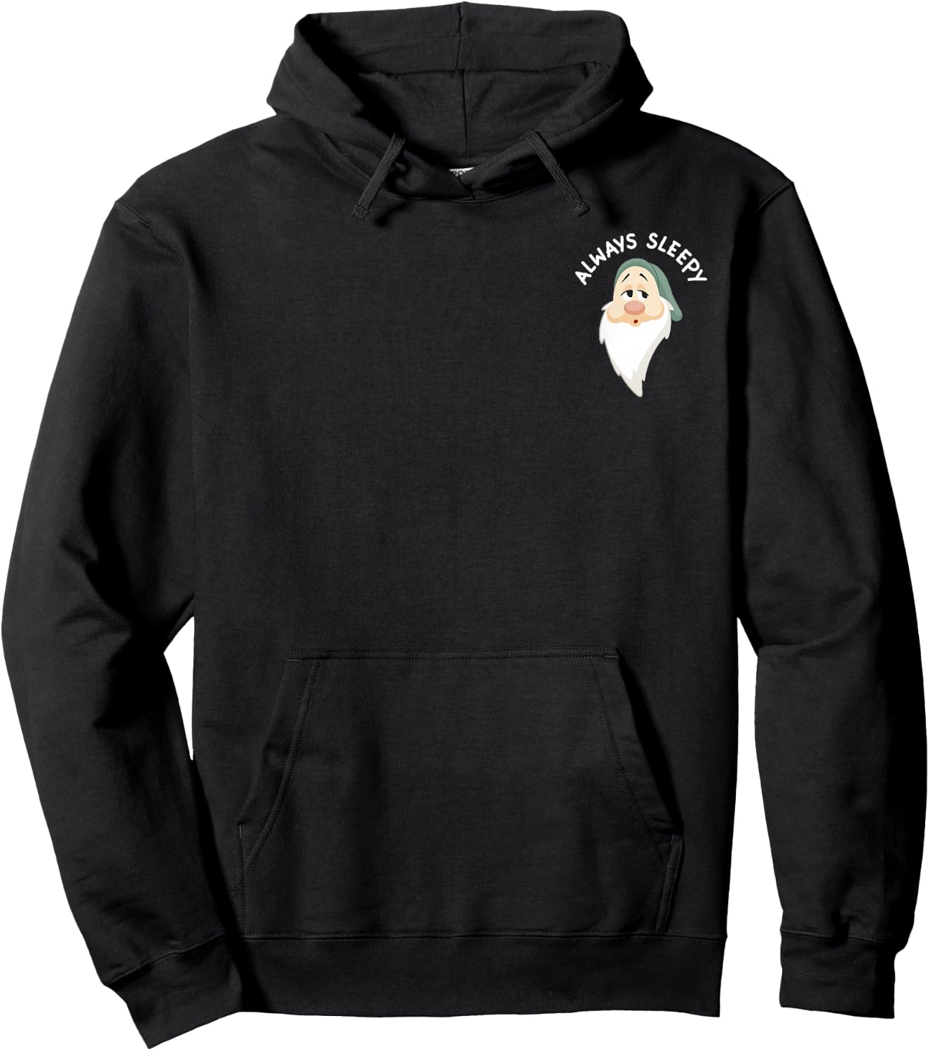 Disney Snow White & The Seven Dwarfs Always Sleepy Pocket Hoodie - Hoodie | Black