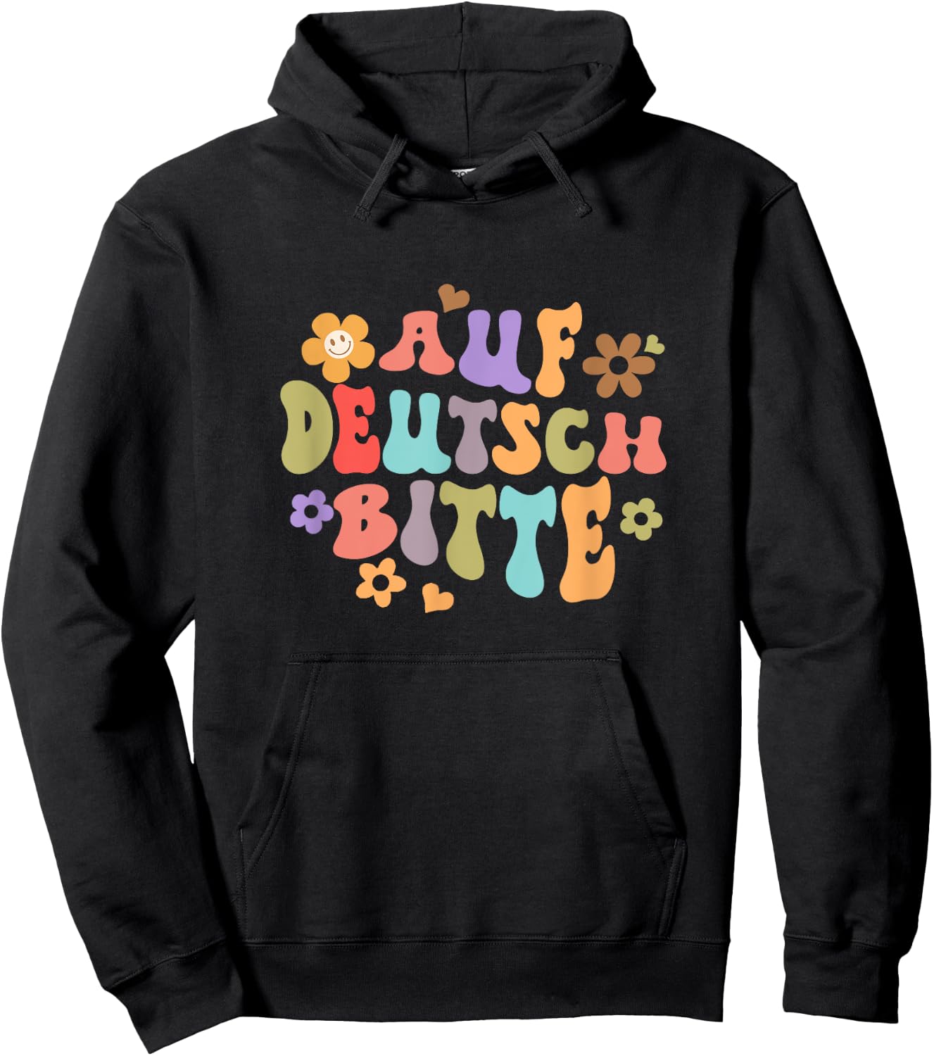 Auf Deutsch Bitte Funny German Teacher Teaching Germany Hoodie - Hoodie | Black