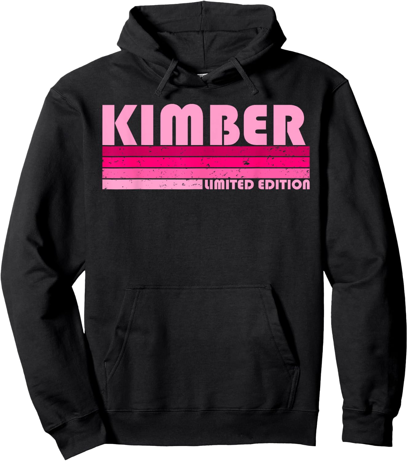 KIMBER Name Personalized Retro Vintage 80s 90s Birthday Hoodie - Hoodie | Black