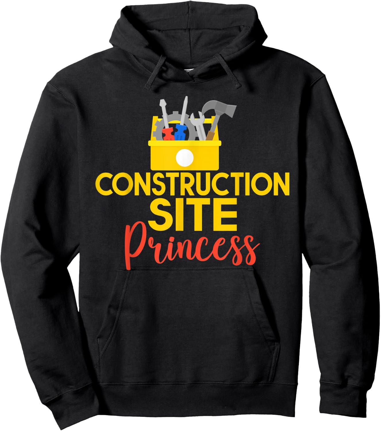 Construction Worker Construction Site Princess Hoodie - Hoodie | Black
