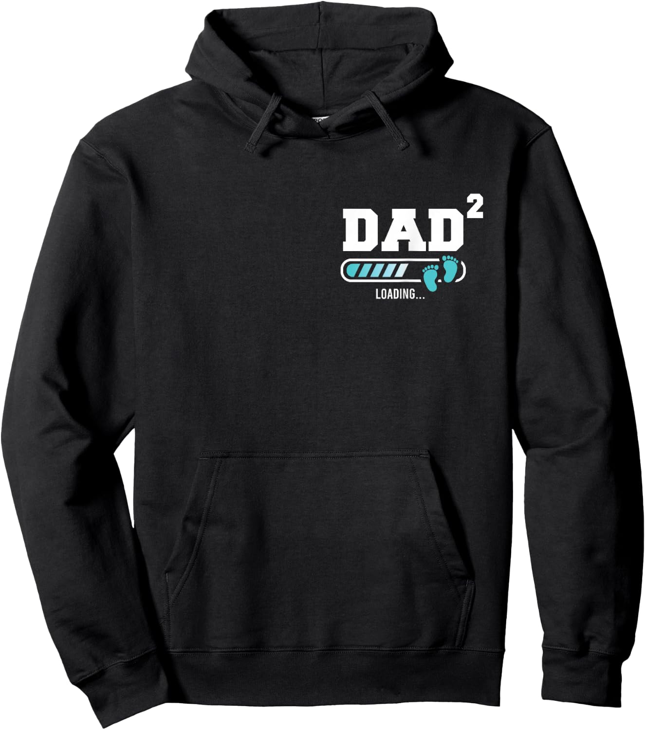 Dad 2 Second Time Dad Funny Dad Of Two Hoodie - Hoodie | Black