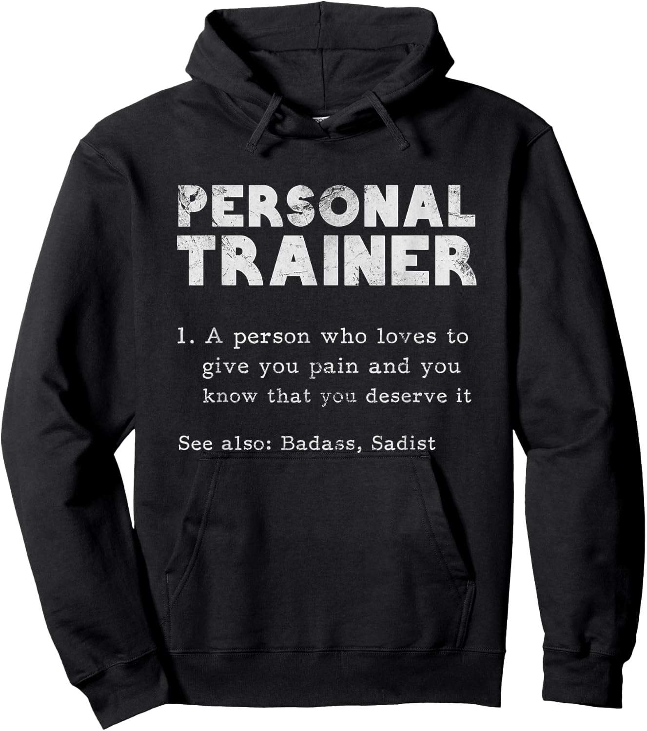 Personal Trainer Definition Fitness Personal Training Grunge Hoodie - Hoodie | Black