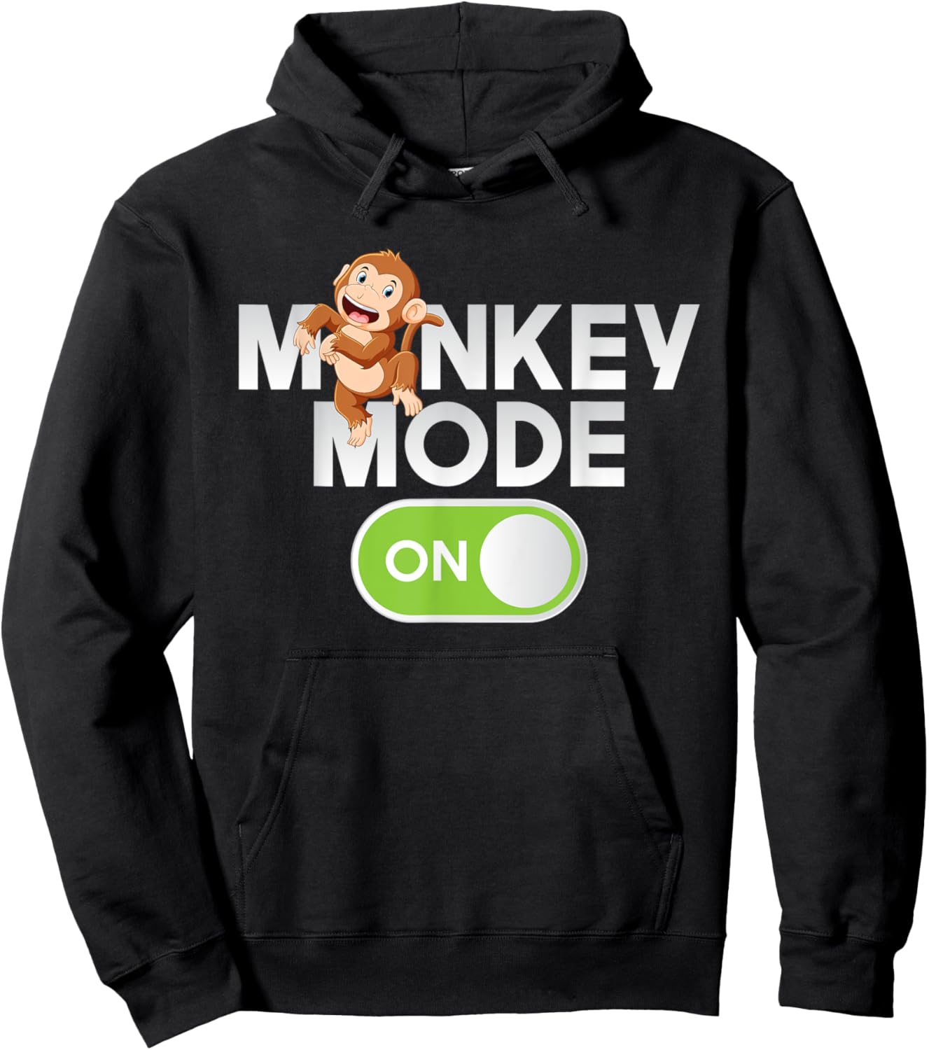 Monkey Mode On - Zoo Wildlife Animal Lover Monkeys Primate Hoodie - Hoodie | Black