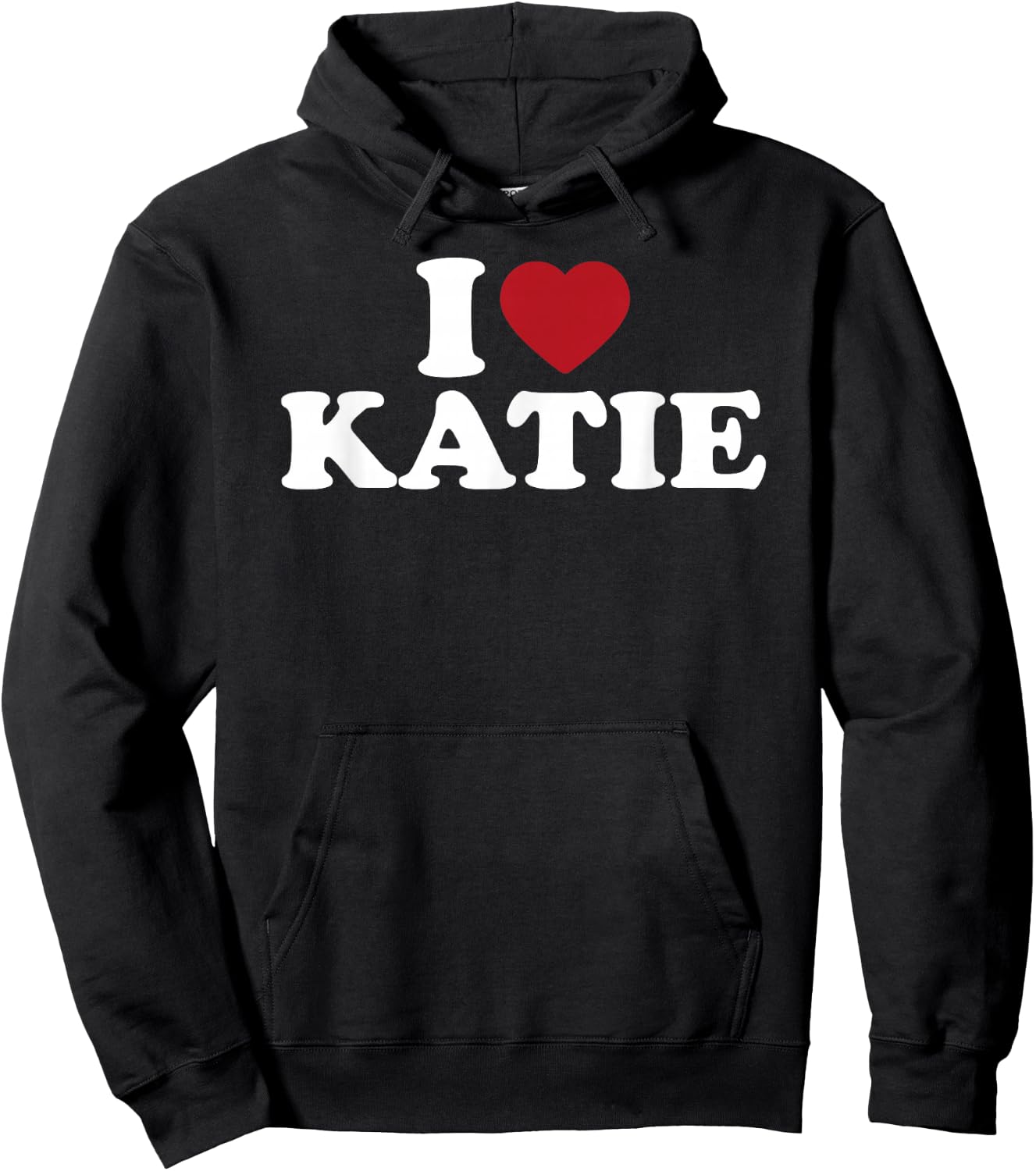 I Love Katie, I Heart Katie Red Heart Hoodie - Hoodie | Black