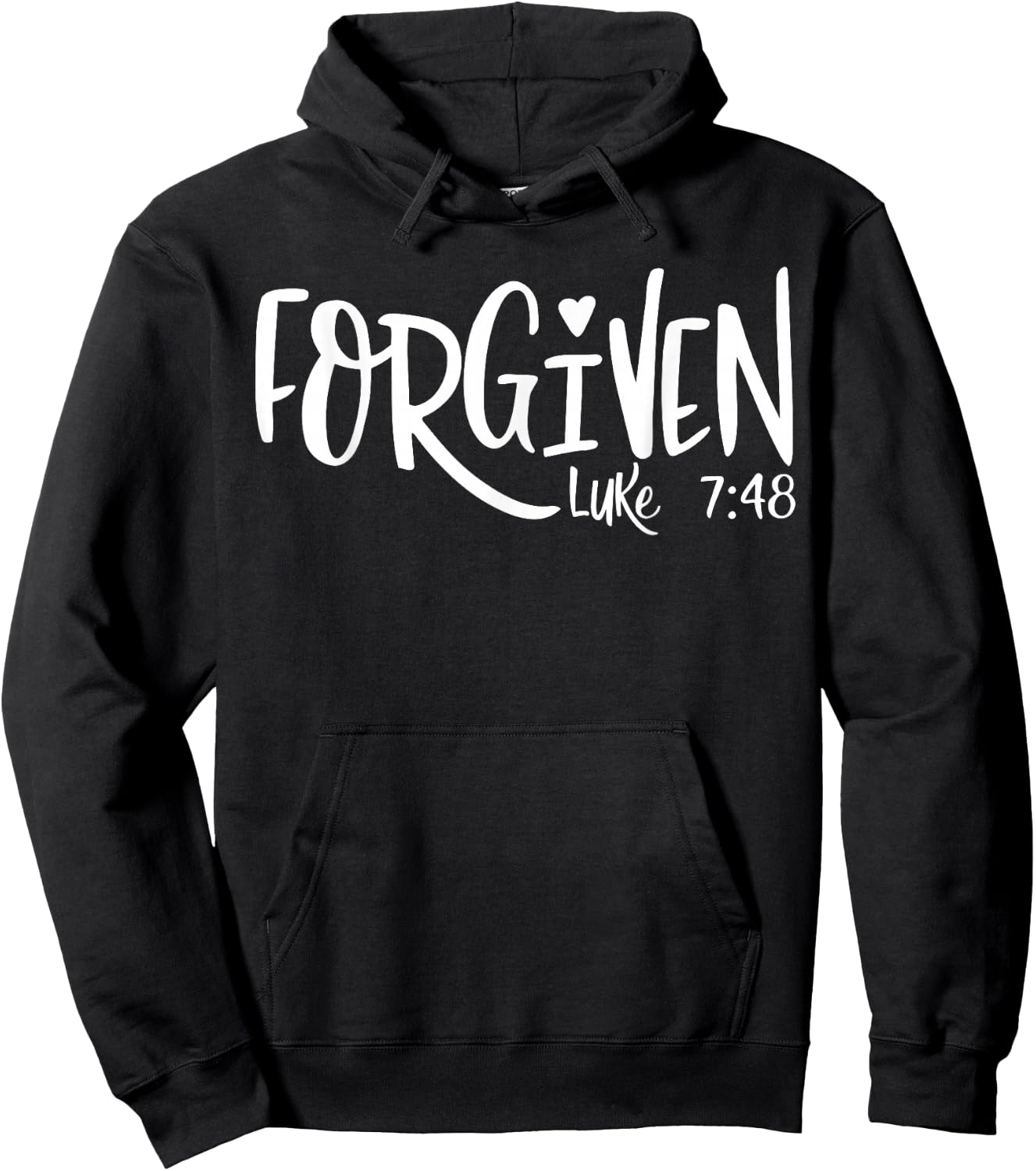 Forgiven Faith Based Top Plus Size 2x Christian Bible Verse Hoodie - Hoodie | Black