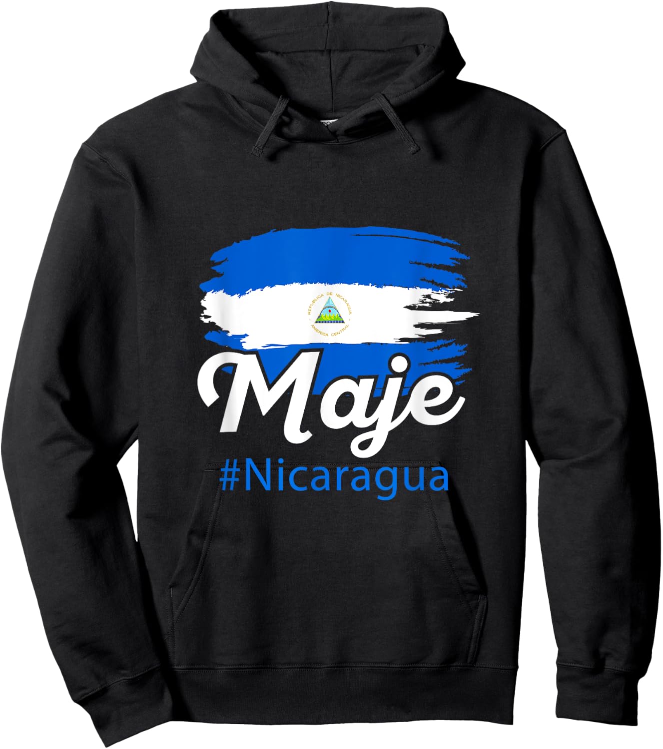 Nicaragua Flag Camiseta Nicaraguan Maje Nicoya Slang Saying Hoodie - Hoodie | Black
