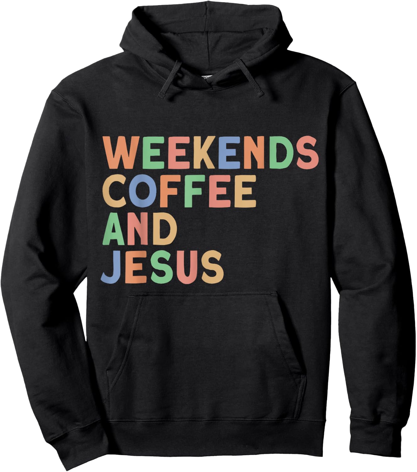 Weekends Coffee and Jesus Christian Women's Jesus Hoodie - Hoodie | Black