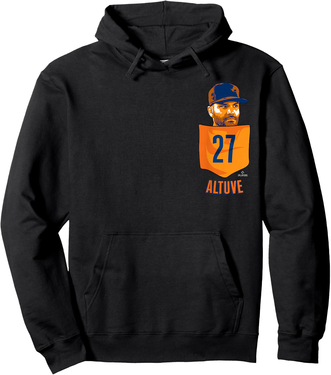 Jose Altuve Houston Baseball Pocket MLBPA Hoodie - Hoodie | Black