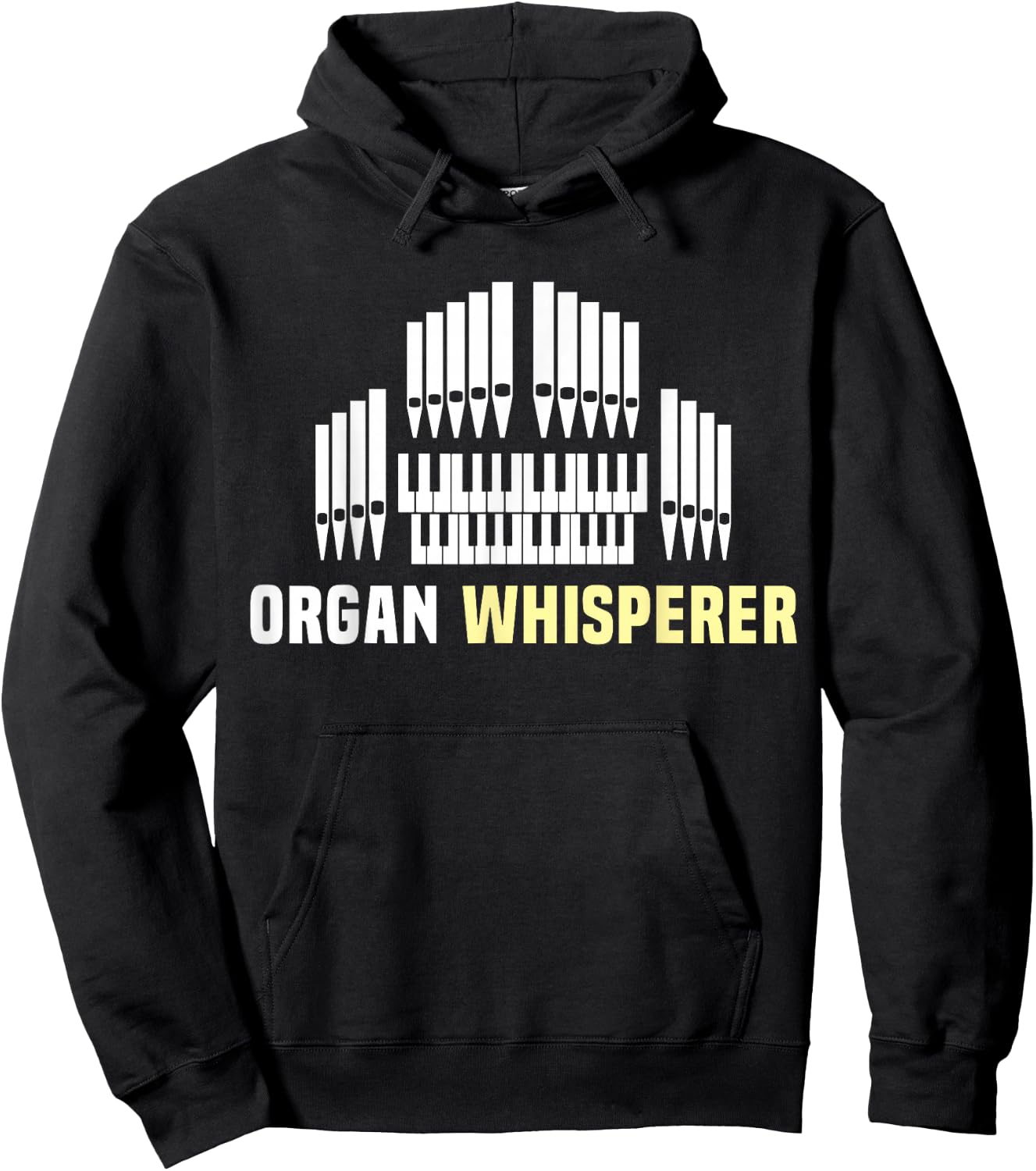Organ Player Instrument Pipe Organist Hoodie - Hoodie | Black