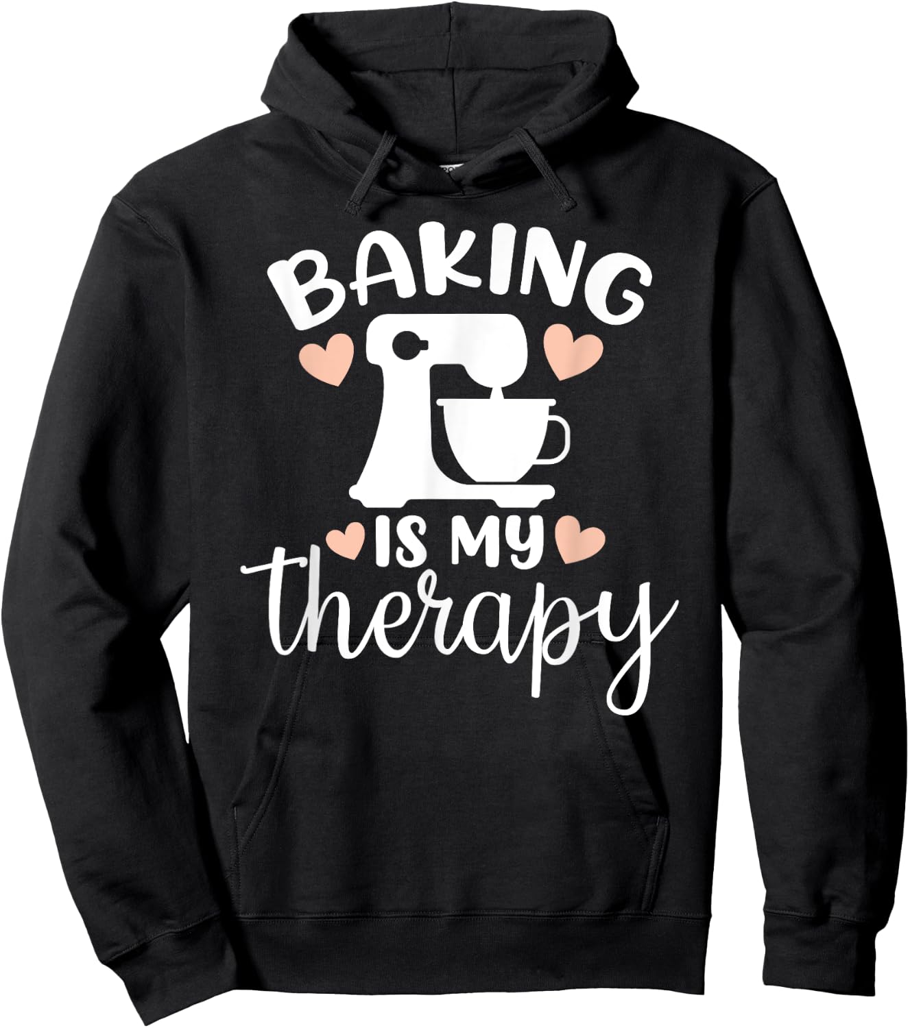 Baking Is My Therapy Hoodie - Hoodie | Black