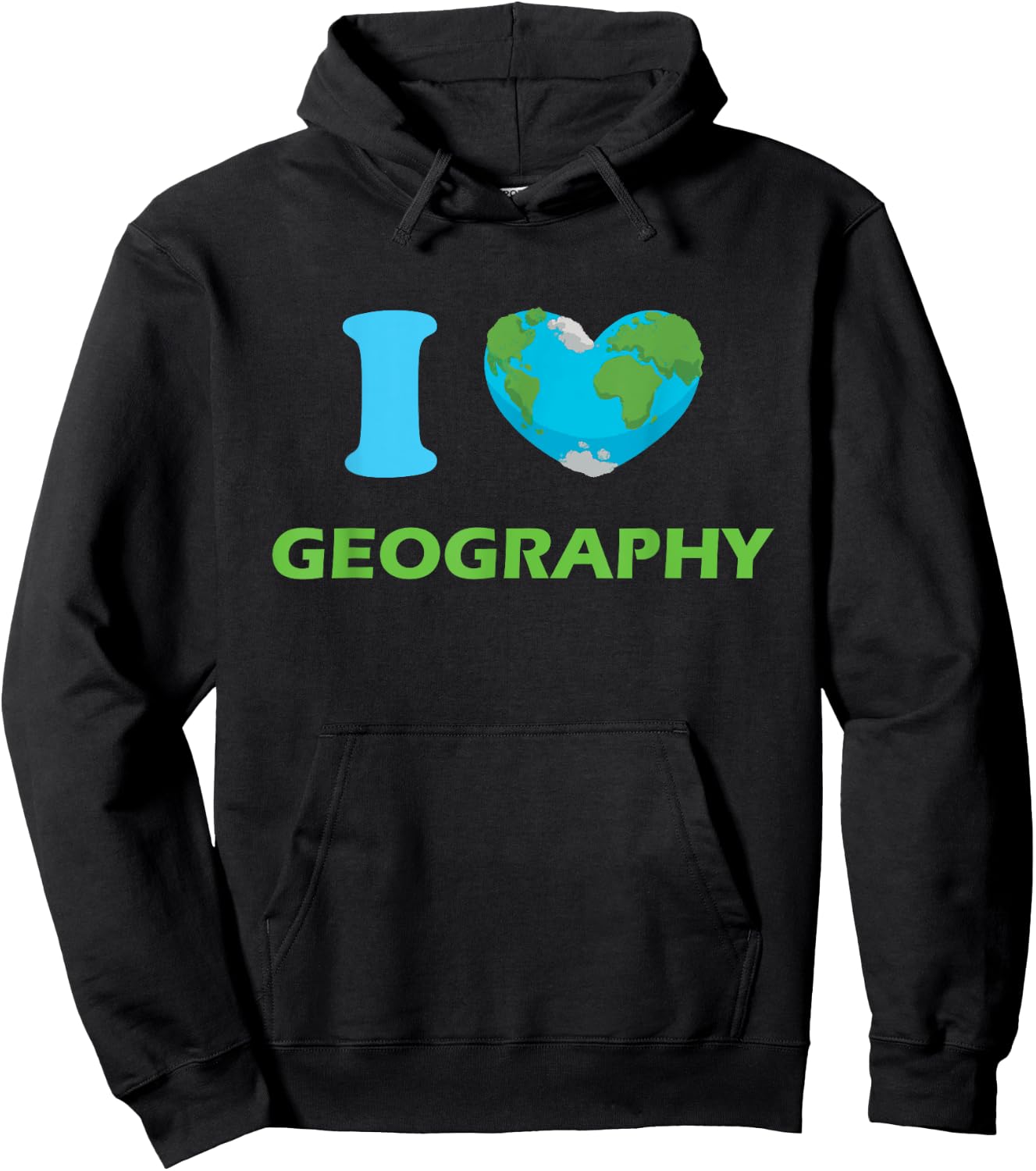 I Love Geography, Geography Teacher Hoodie - Hoodie | Black