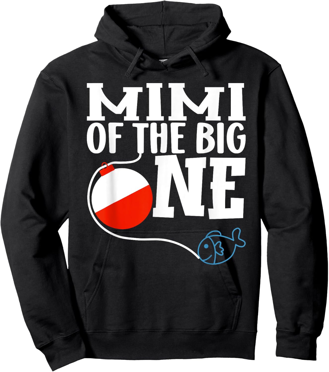 Mimi of The Big One Fishing Boy First Birthday Ofishally Hoodie - Hoodie | Black