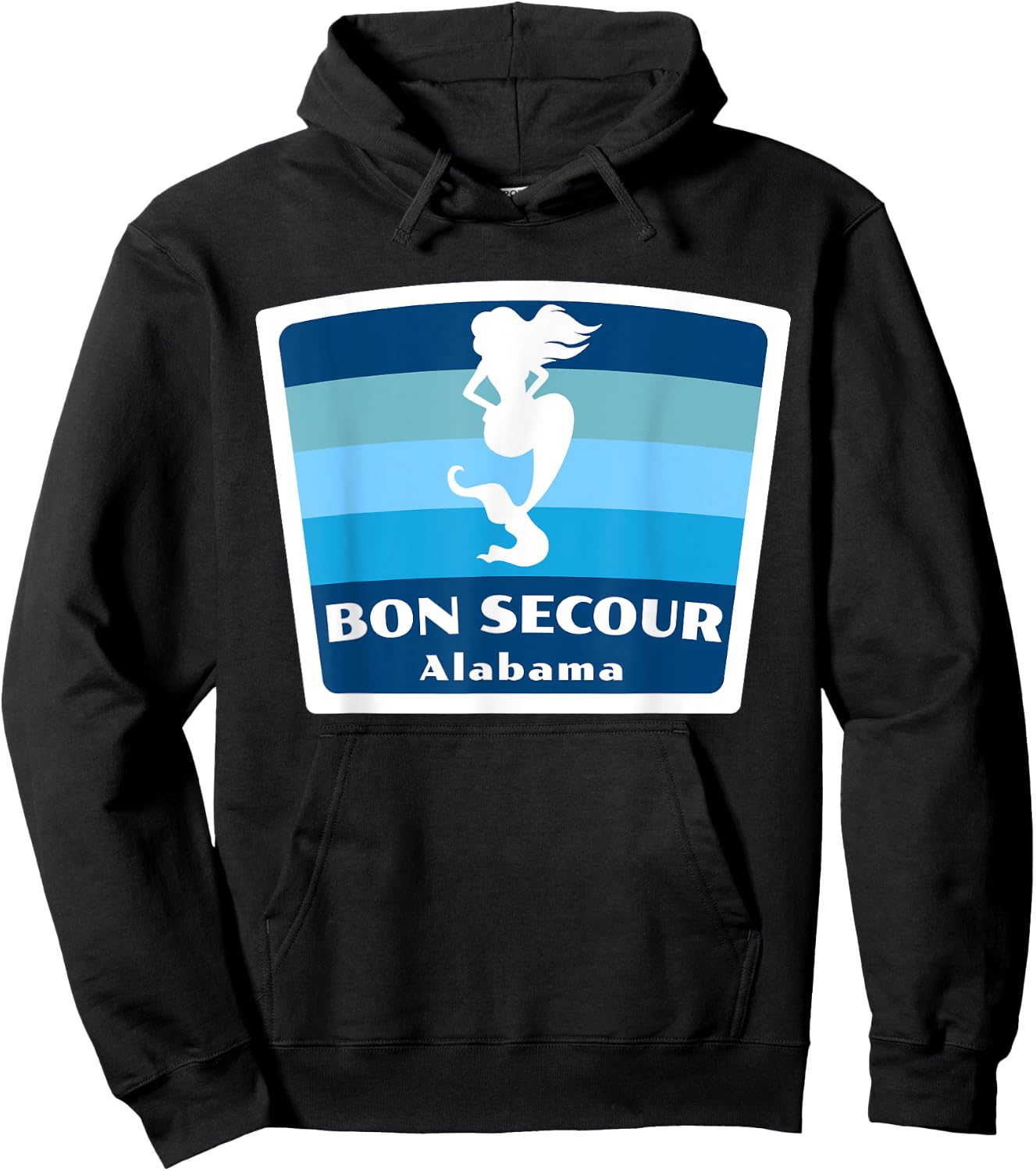 Bon Secour Alabama AL Mermaid Vacation Souvenir Hoodie - Hoodie | Black