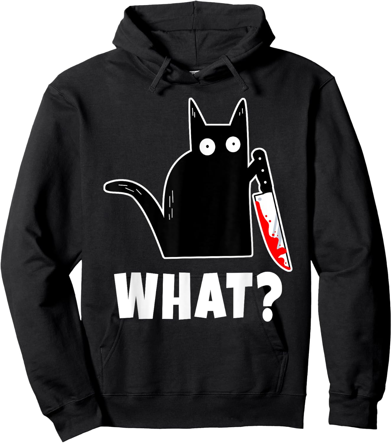 Halloween Costume: Murderous Cat Bloody Knife & Hoodie - Hoodie | Black