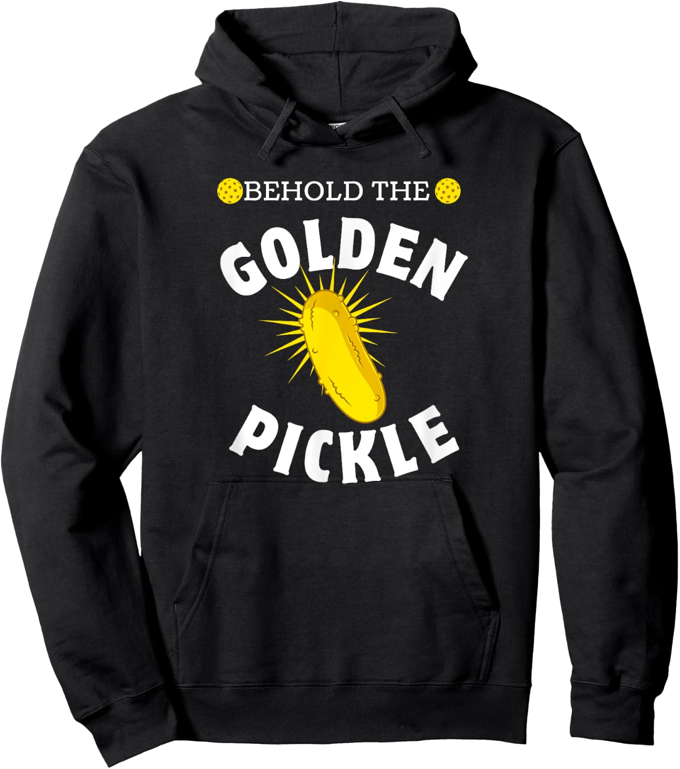 Pickleball Player Behold Golden Pickle Pickleballer Sport Hoodie - Hoodie | Black