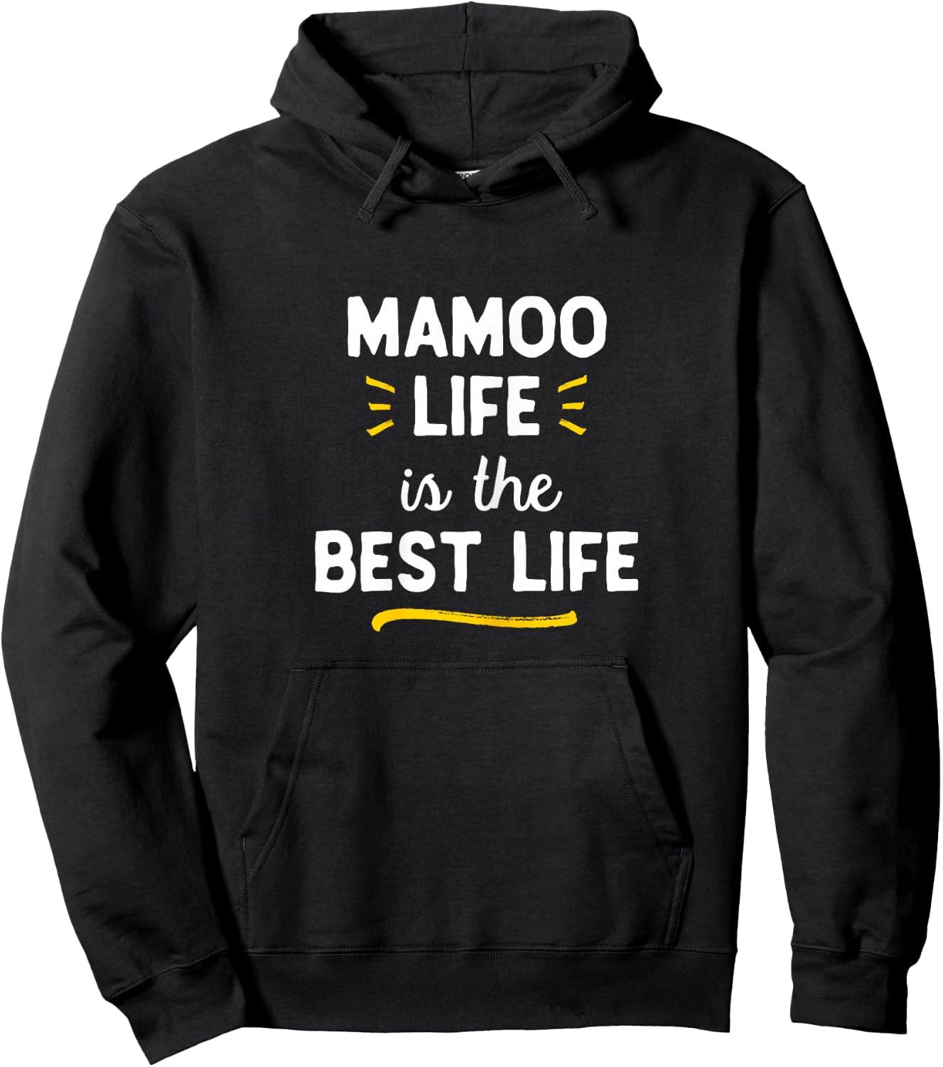 Mamoo Life Is The Best Life Cute Hoodie - Hoodie | Black