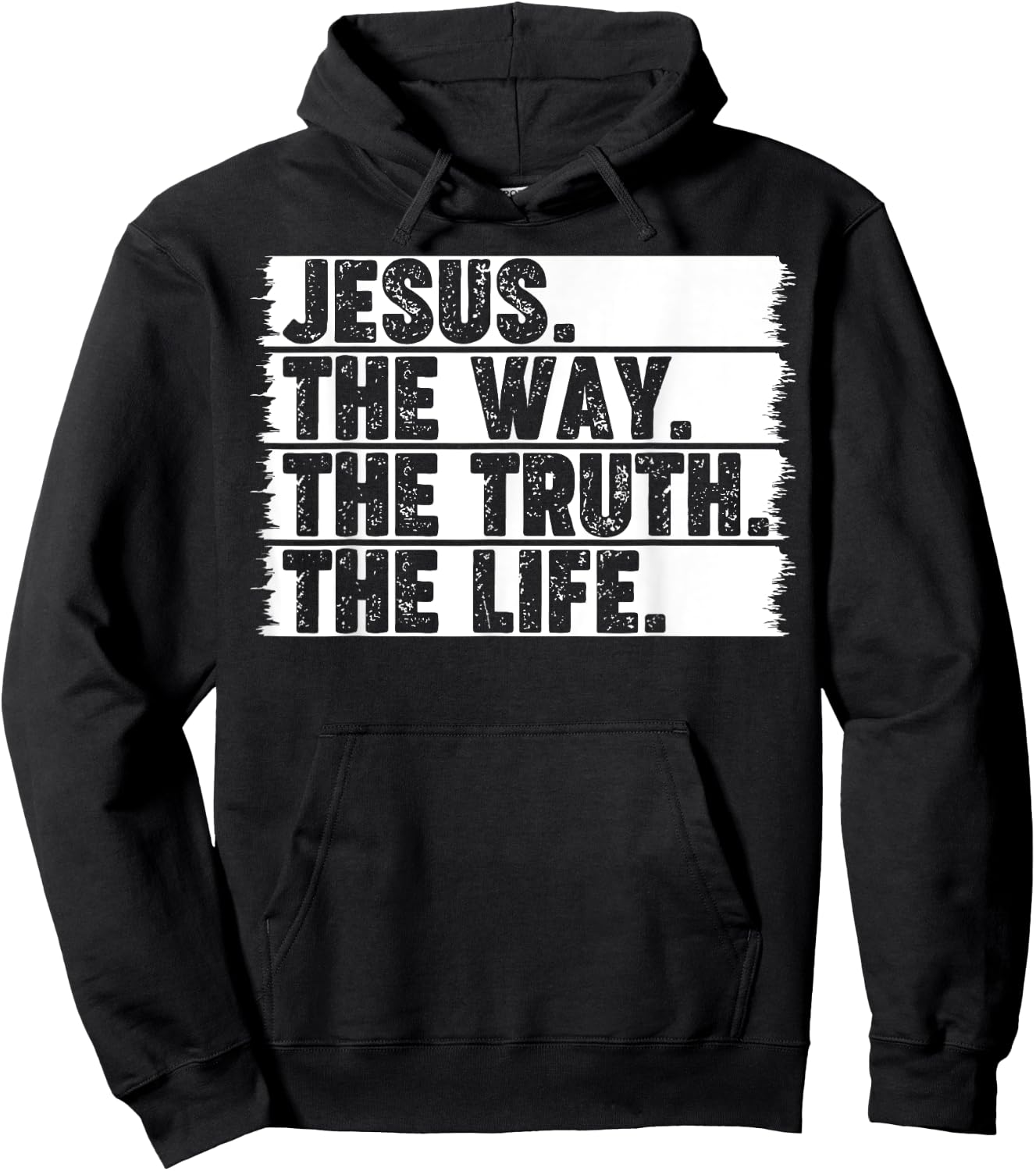 Christian Worship Jesus The Way Truth Life Bible Verse Faith Hoodie - Hoodie | Black