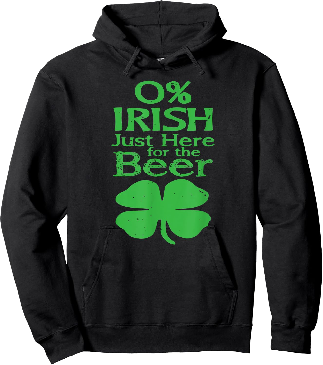0, Irish Just Here For the Beer, Paddy, Day Hoodie - Hoodie | Black