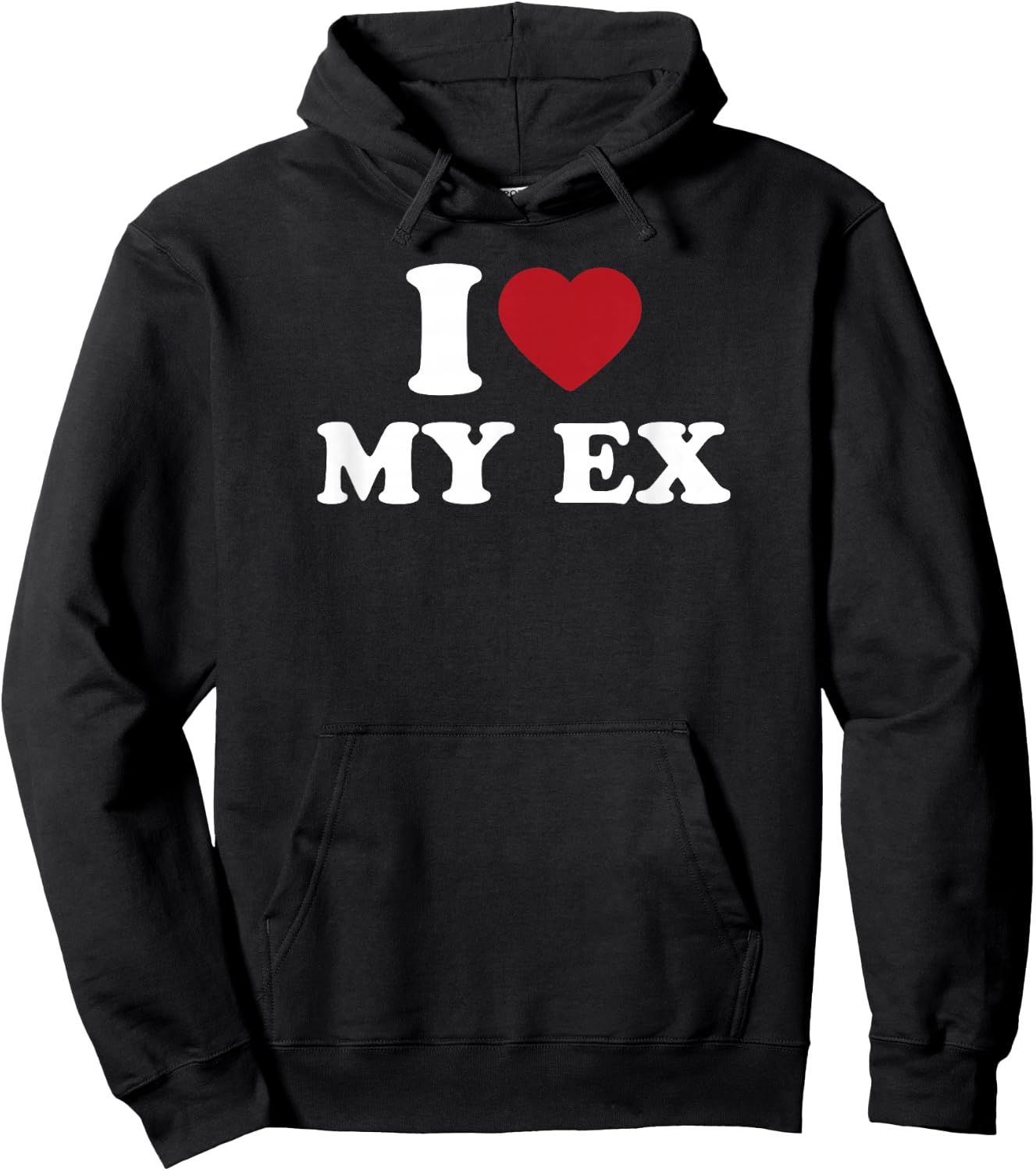 I Love My Ex Funny Retro 80s Relationship Humor Hoodie - Hoodie | Black