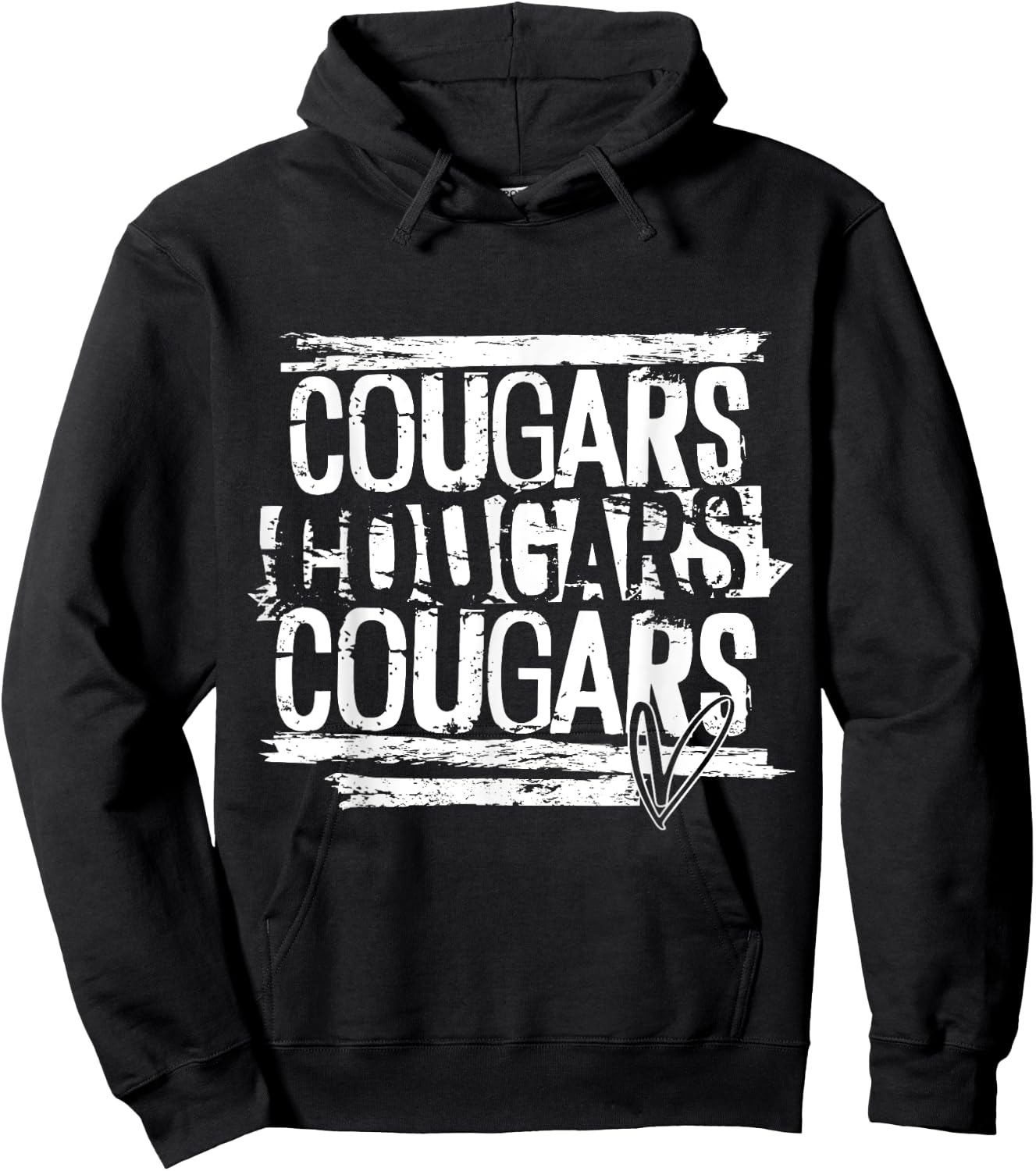 Cougars Teacher Student School Sports Fan Team Spirit Men Women Girls Kids Hoodie - Hoodie | Black