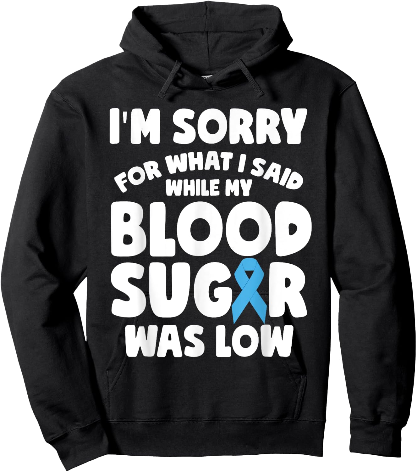 Funny T1D Blood diabetes type 1 Diabetic warrior Hoodie - Hoodie | Black