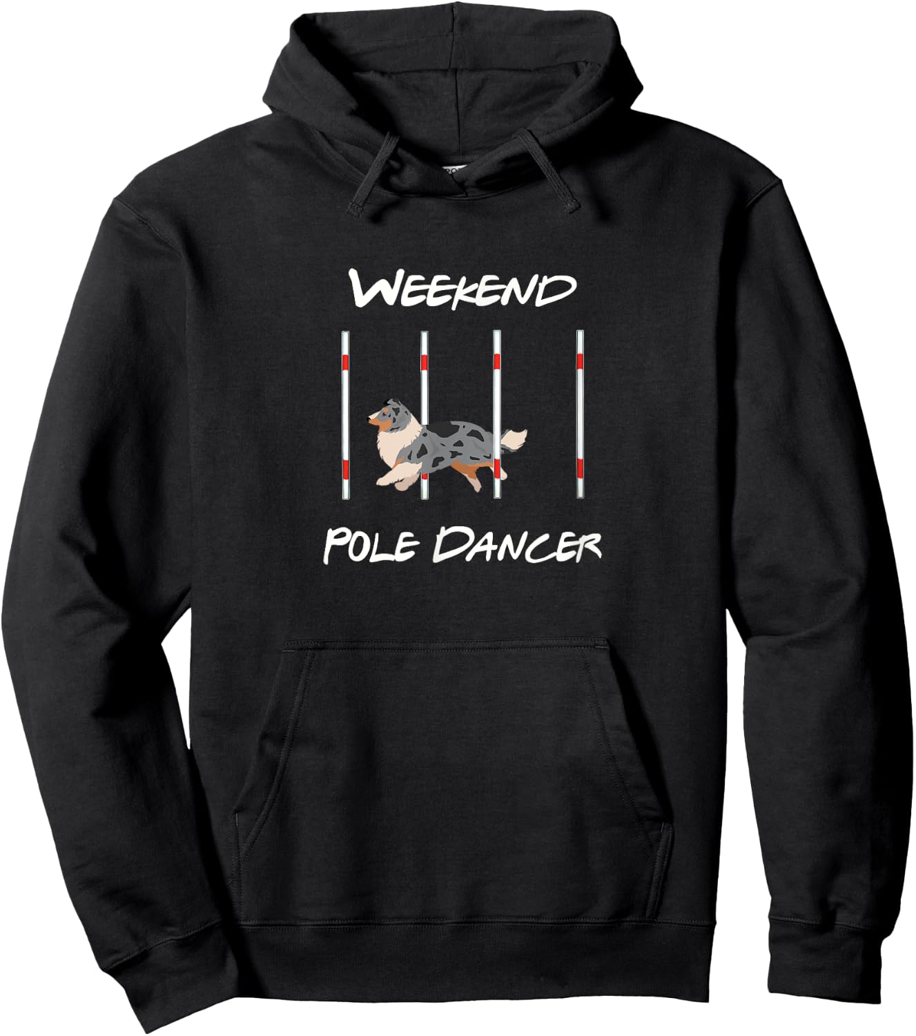 Funny Dog Agility - Weaving Blue Merle Sheltie Dancer Women Hoodie - Hoodie | Black