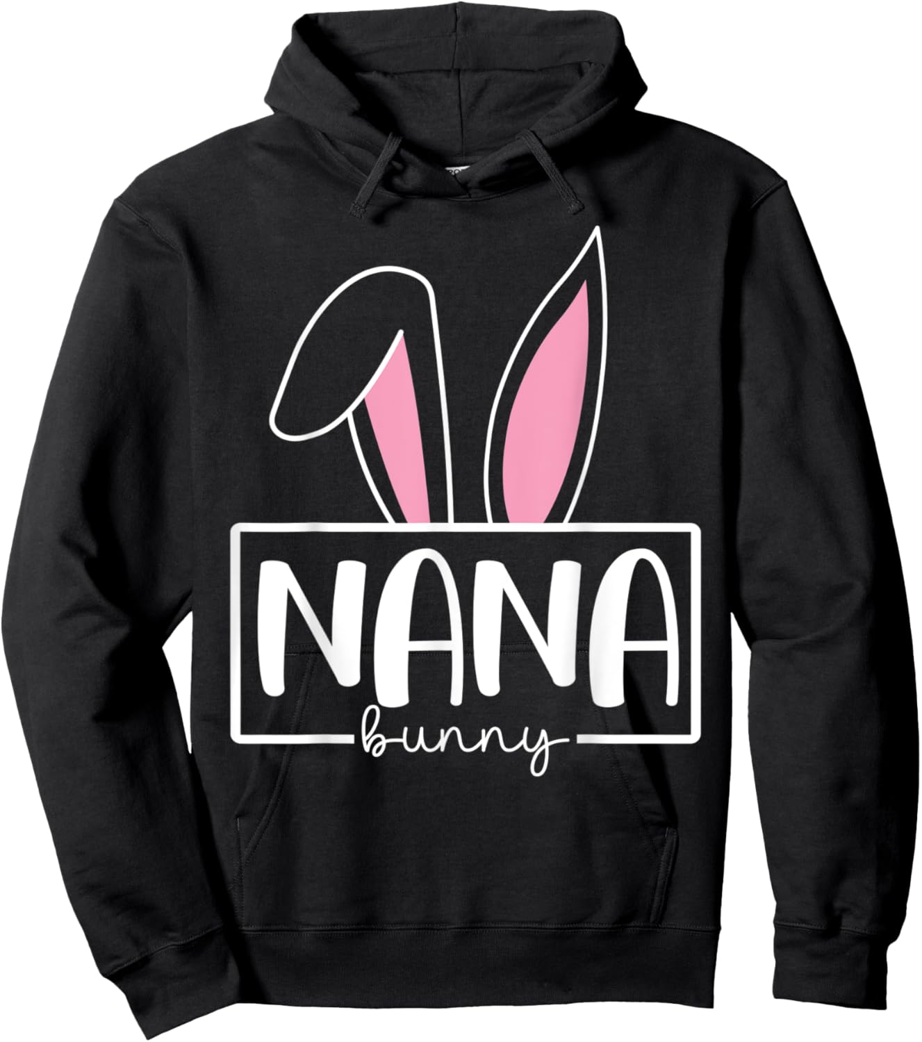 Funny Nana Bunny Happy Easter Family Matching Hoodie - Hoodie | Black