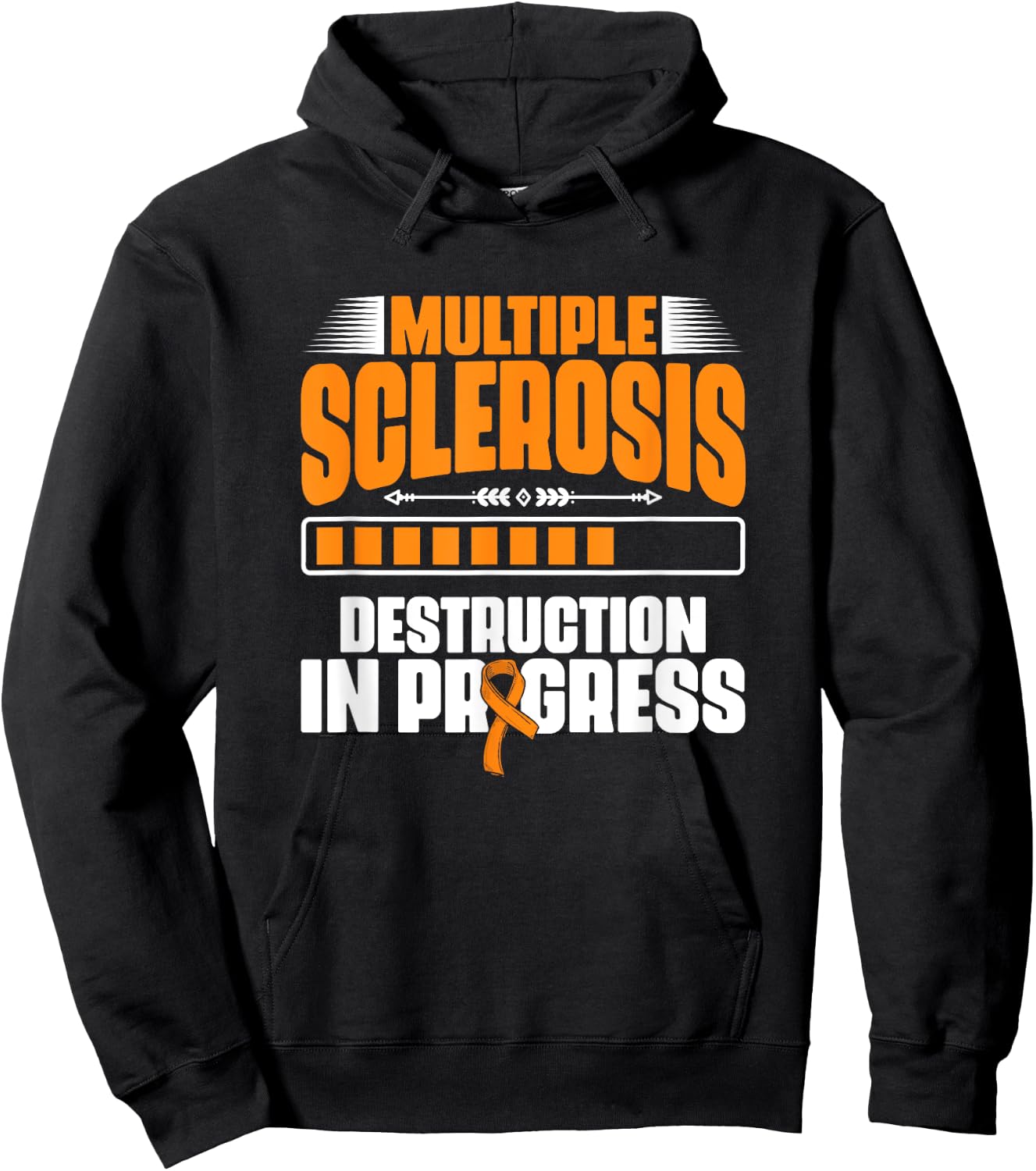 MS Survivor Awareness Support Multiple Sclerosis Destruction Hoodie - Hoodie | Black