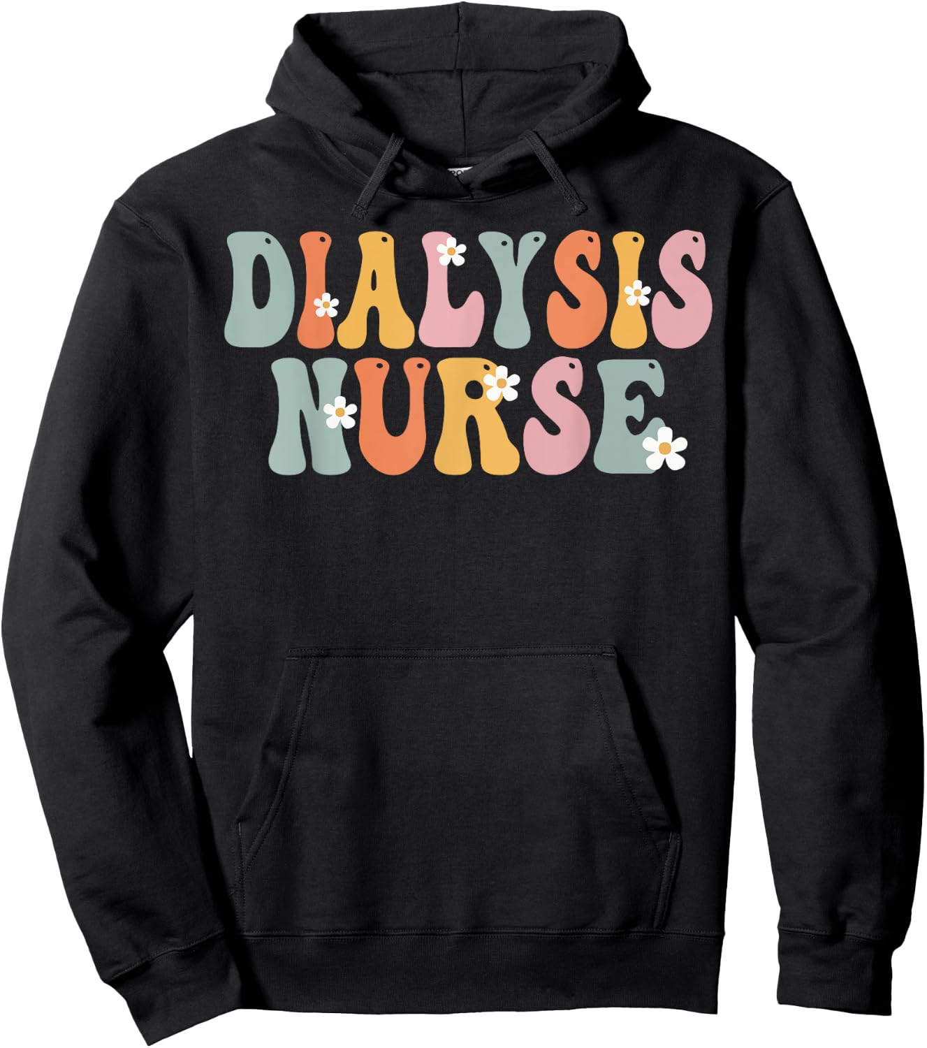 Dialysis Nurse Week Groovy Appreciation Day Work Hoodie - Hoodie | Black